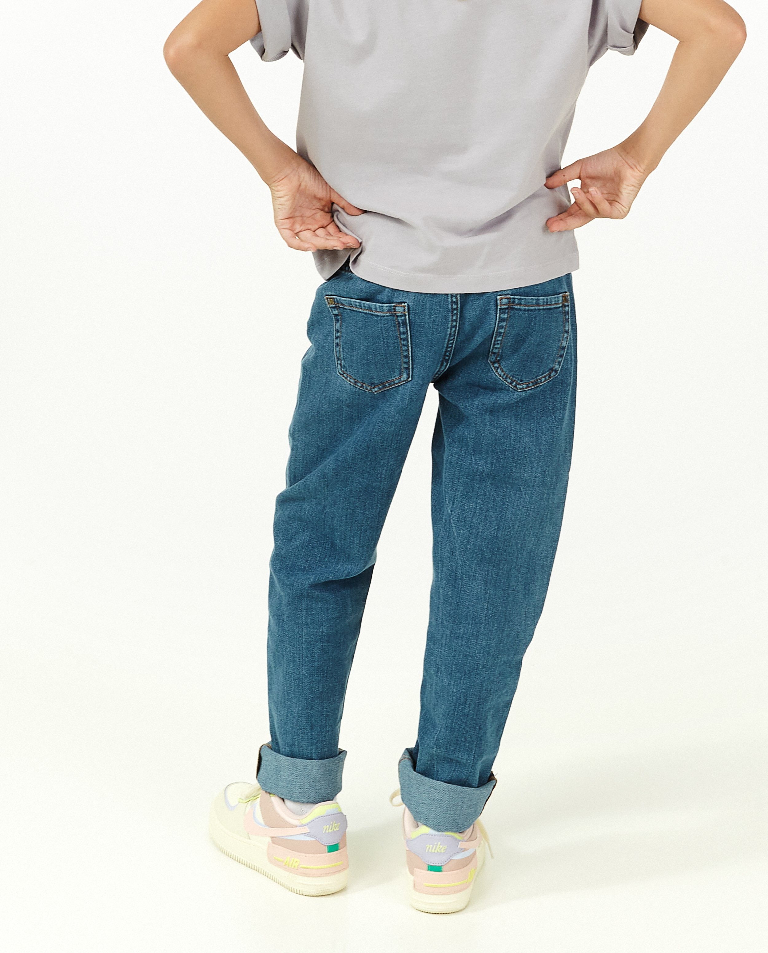 Jeans - Blauwe straight jeans Lene
