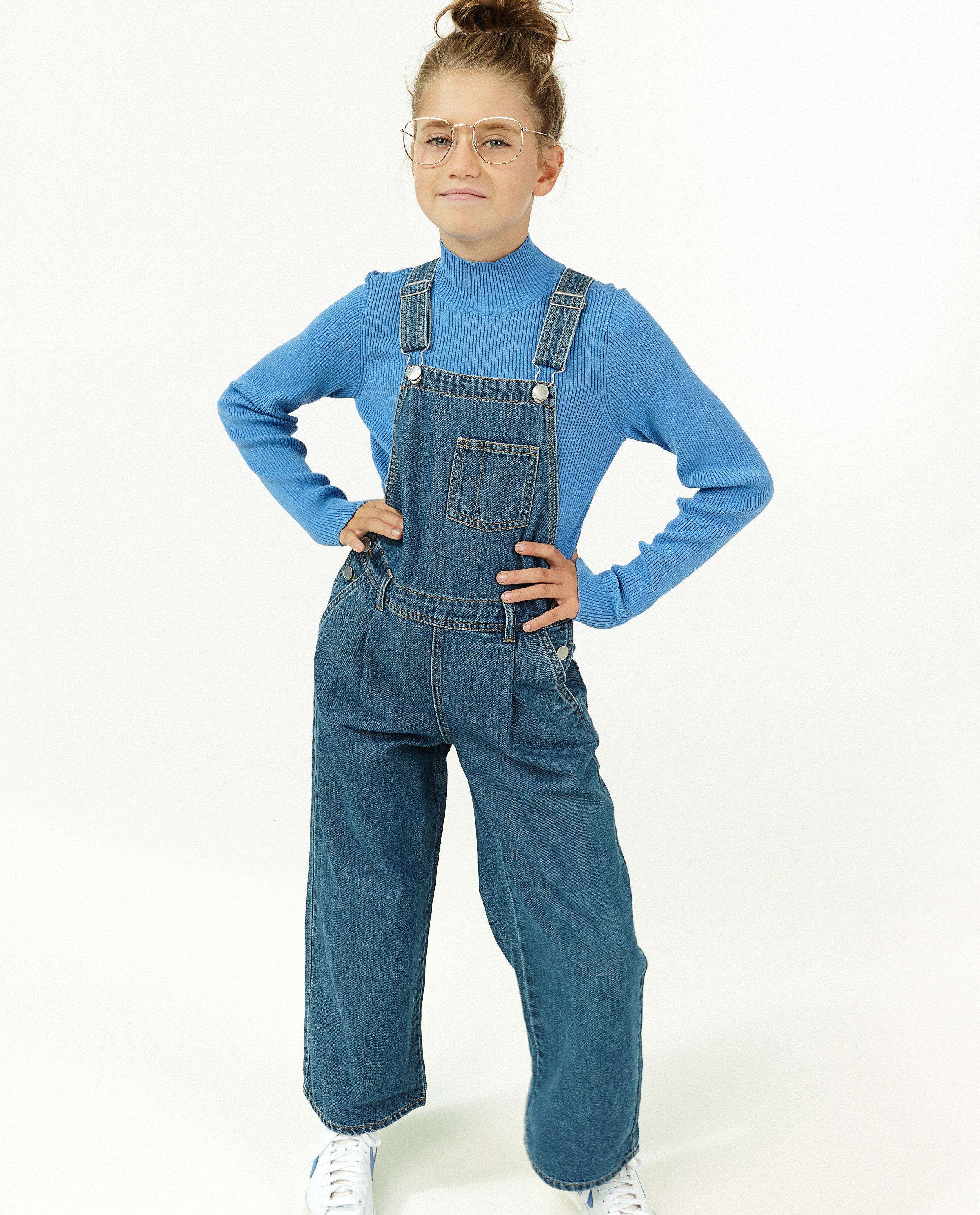 Donkerblauwe salopette #LikeMe - met wijde pijpen - Like Me
