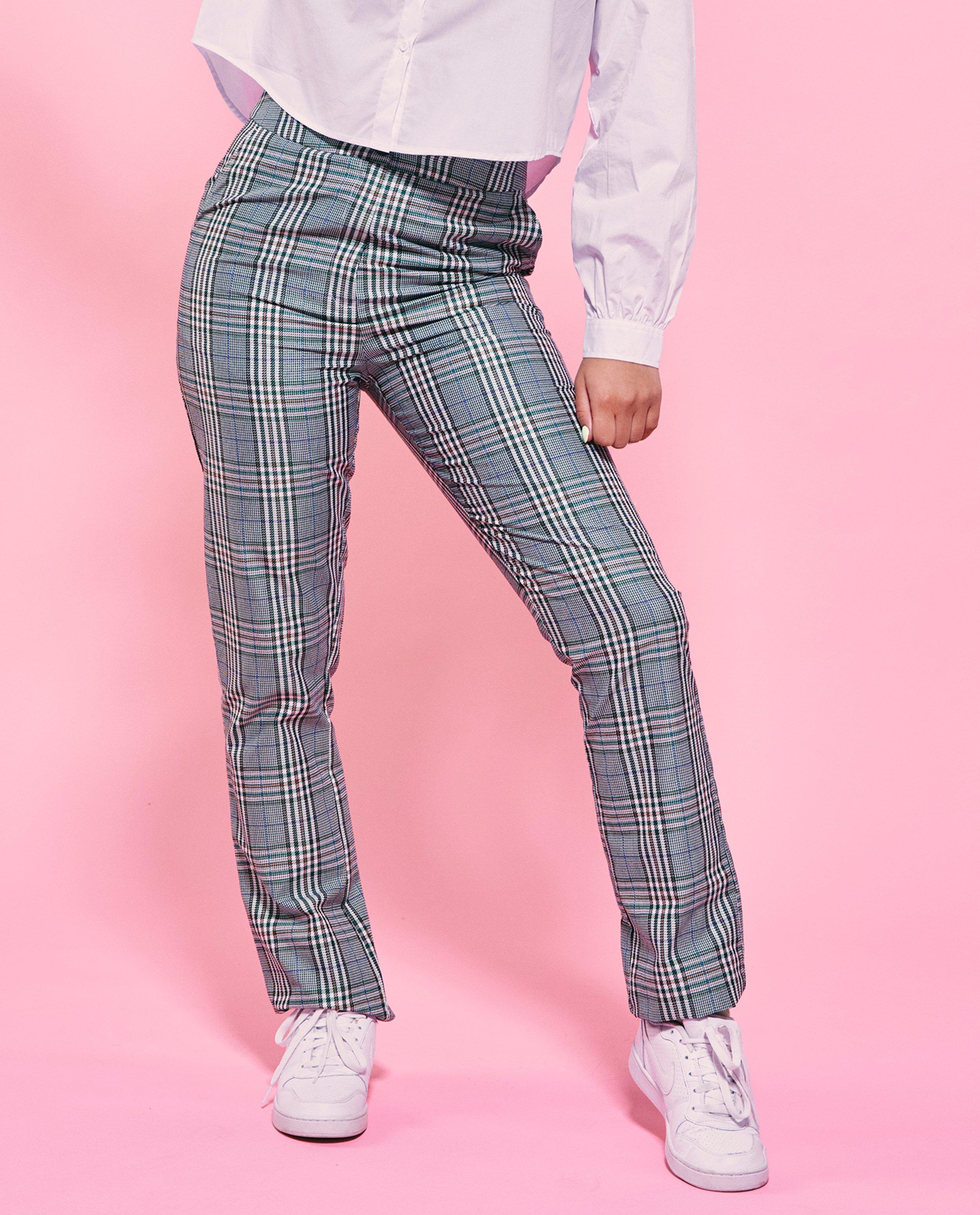 Broeken - Groene broek met ruiten Maude