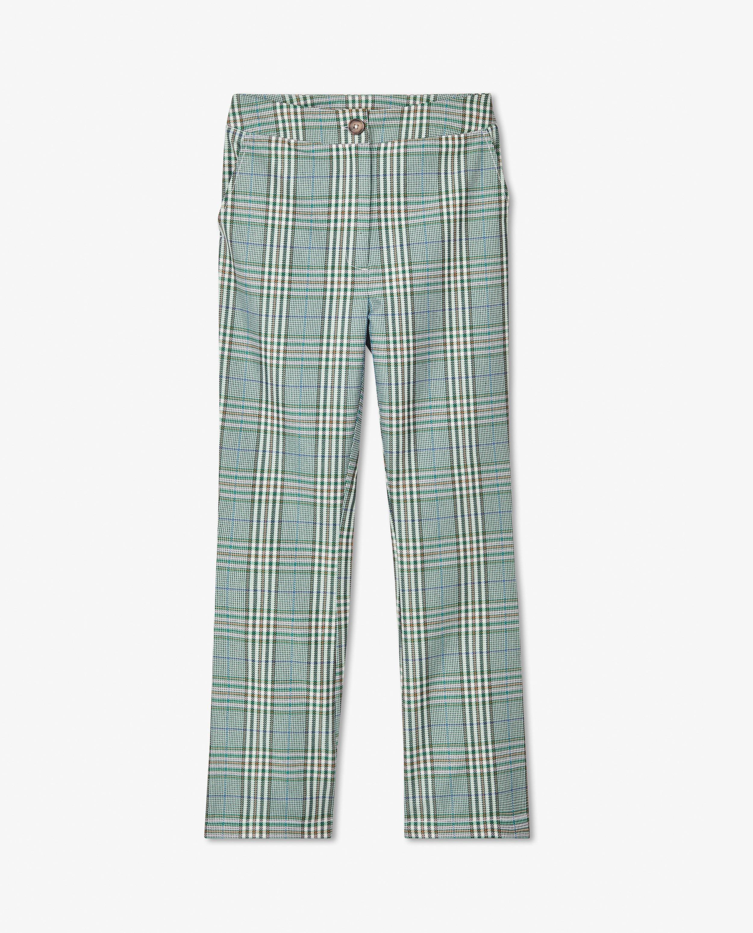 Broeken - Groene broek met ruiten Maude