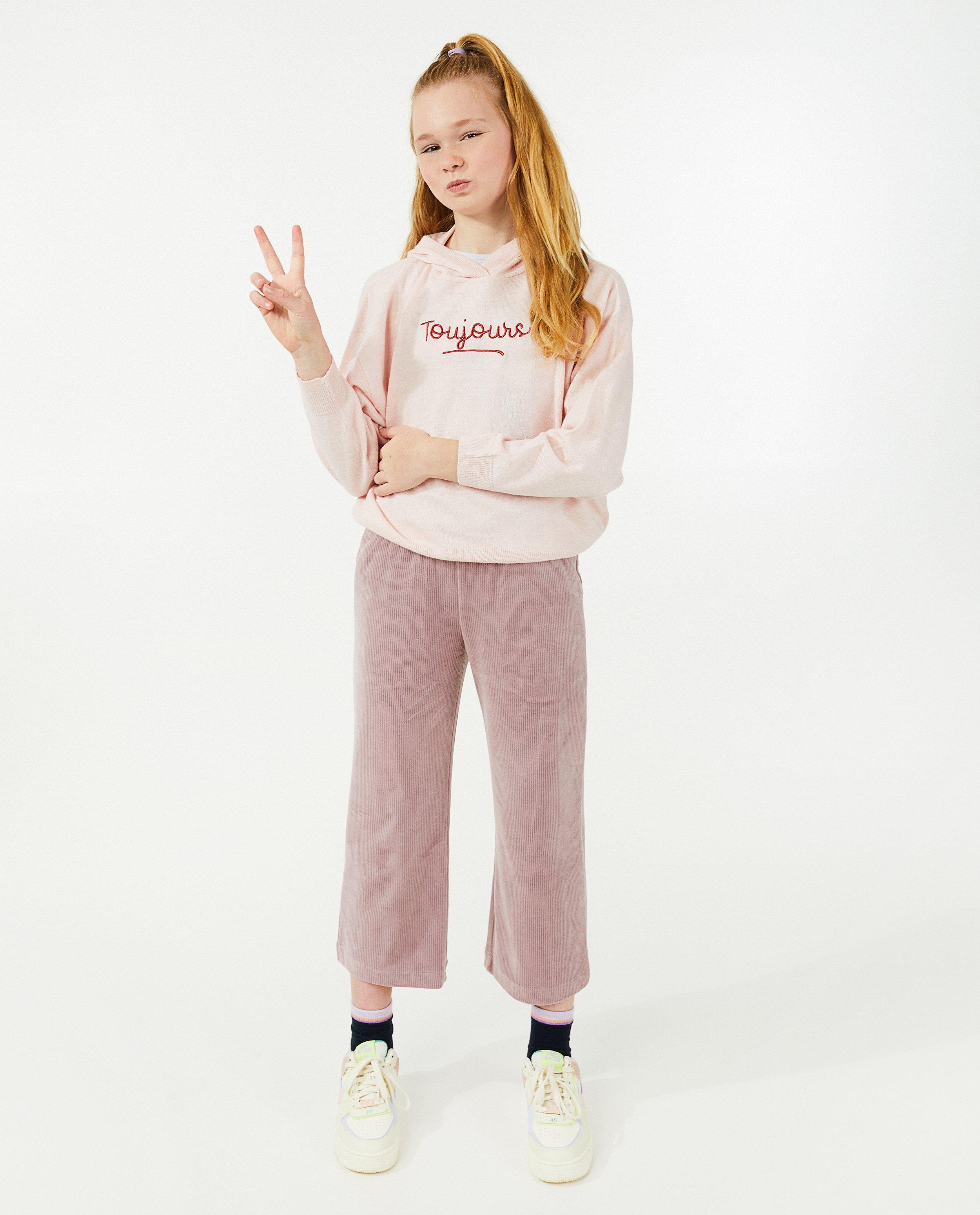 Roze broek van ribfluweel BESTies - lang - Besties