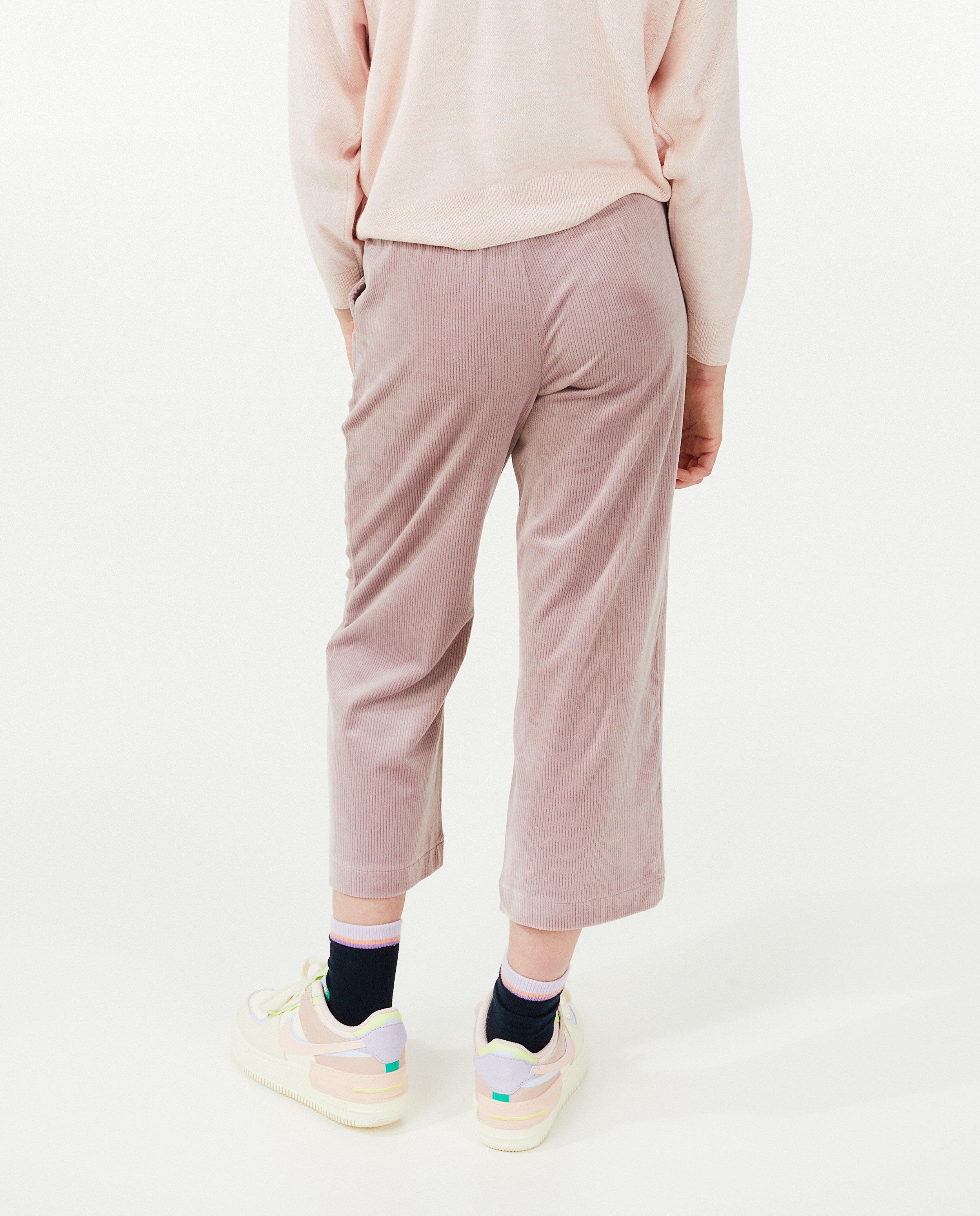 Broeken - Roze broek van ribfluweel BESTies