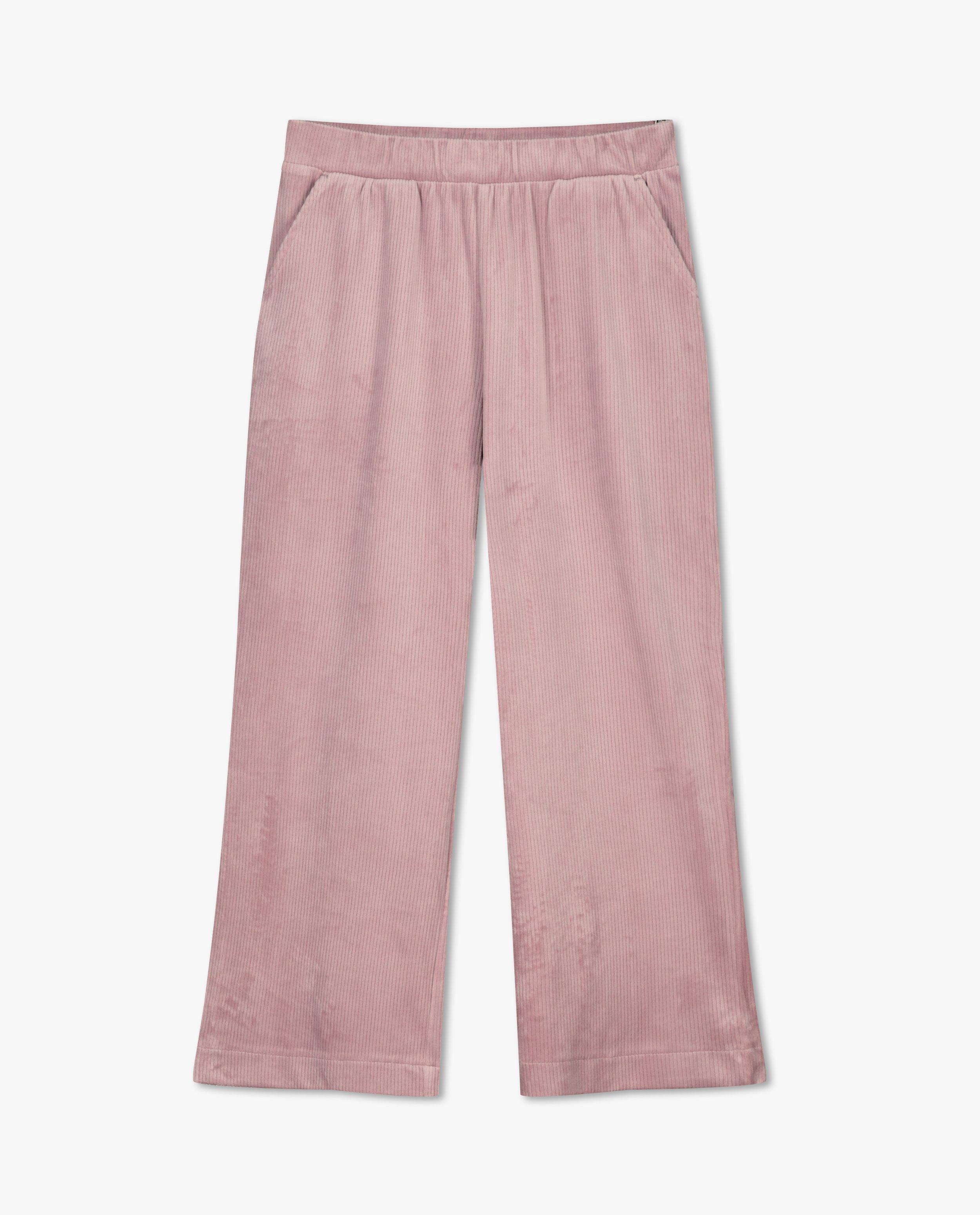 Broeken - Roze broek van ribfluweel BESTies