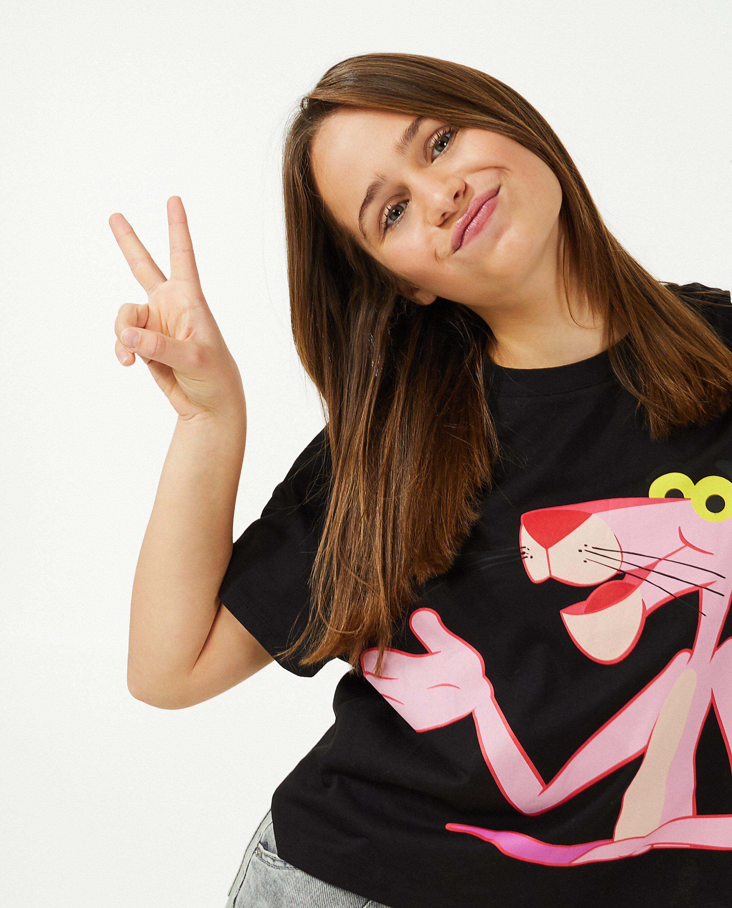 T-shirts - T-shirt noir avec la Panthère rose