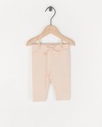 Roze legging met strikje - stretch - Newborn 50-68