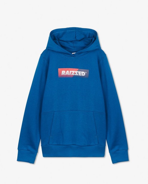 Blauwe hoodie met logo Raizzed - met buidelzak - Raizzed