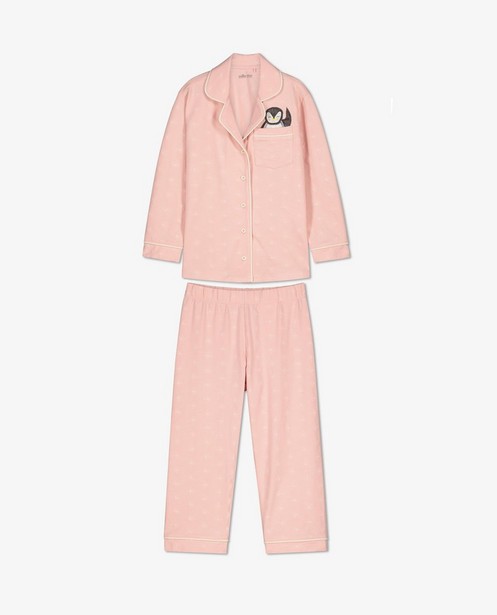 Pyjamas - Pyjama rose avec un pingouin