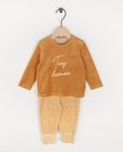 Unisex pyjama met opschrift - 'tiny human' - Cuddles and Smiles