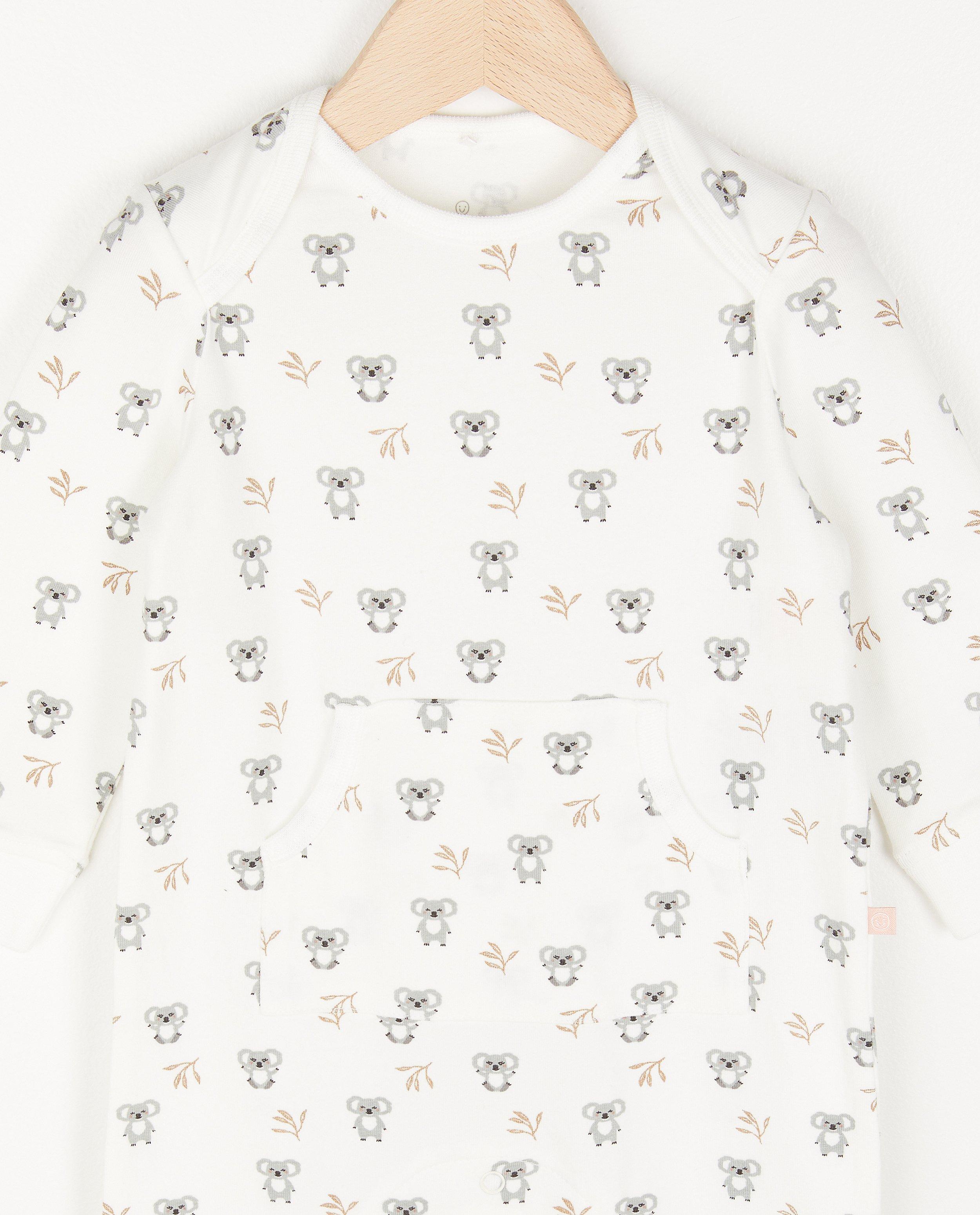 Nachtkleding - Wit pyjamaatje met koala-print