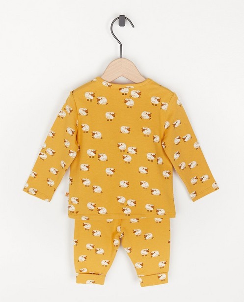 Pyjamas - Pyjama jaune unisexe avec des petits moutons