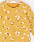 Nachtkleding - Gele unisex pyjama met schaapjes