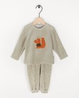 Pyjama gris avec un écureuil - deux pièces - Cuddles and Smiles