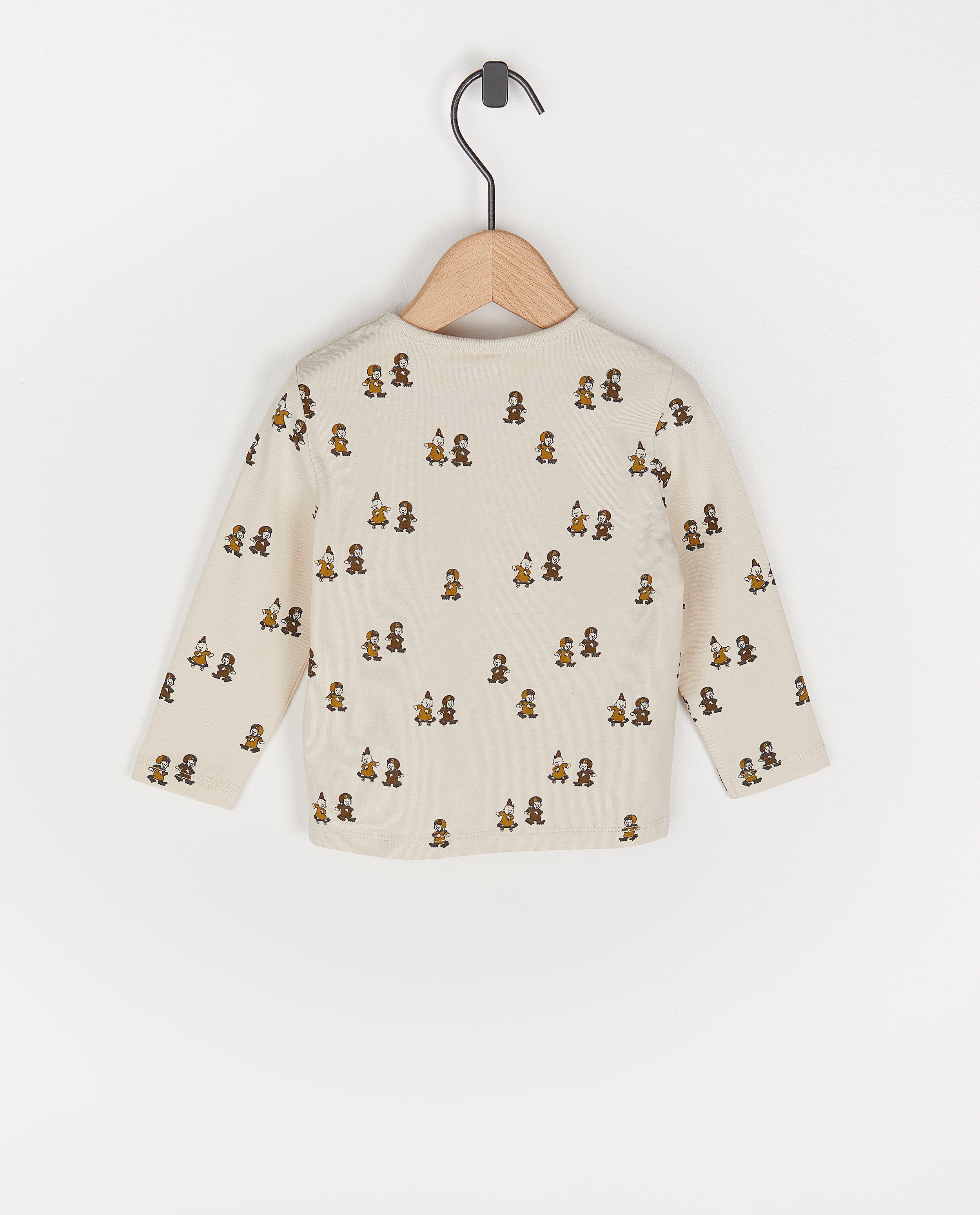 T-shirts - Beige longsleeve met print Bumba