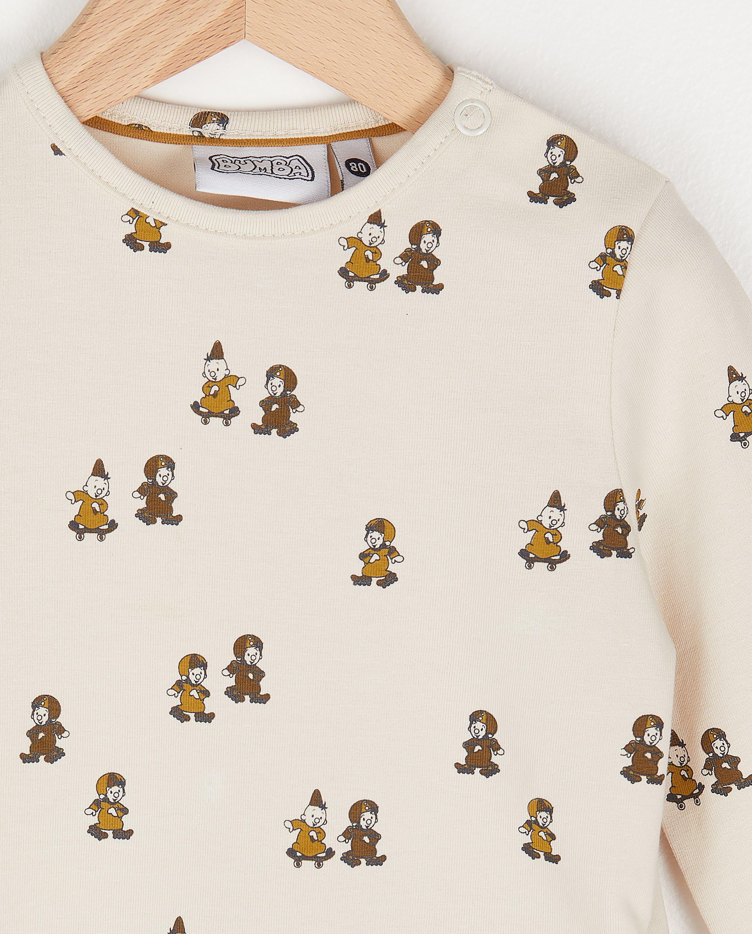 T-shirts - Beige longsleeve met print Bumba