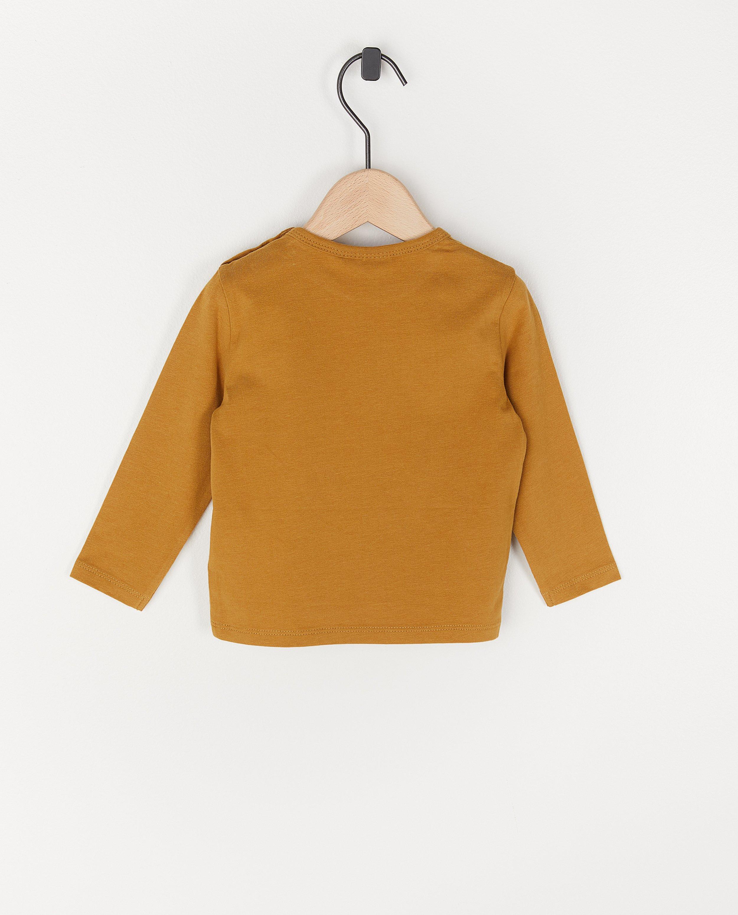 T-shirts - Beige longsleeve met print Bumba