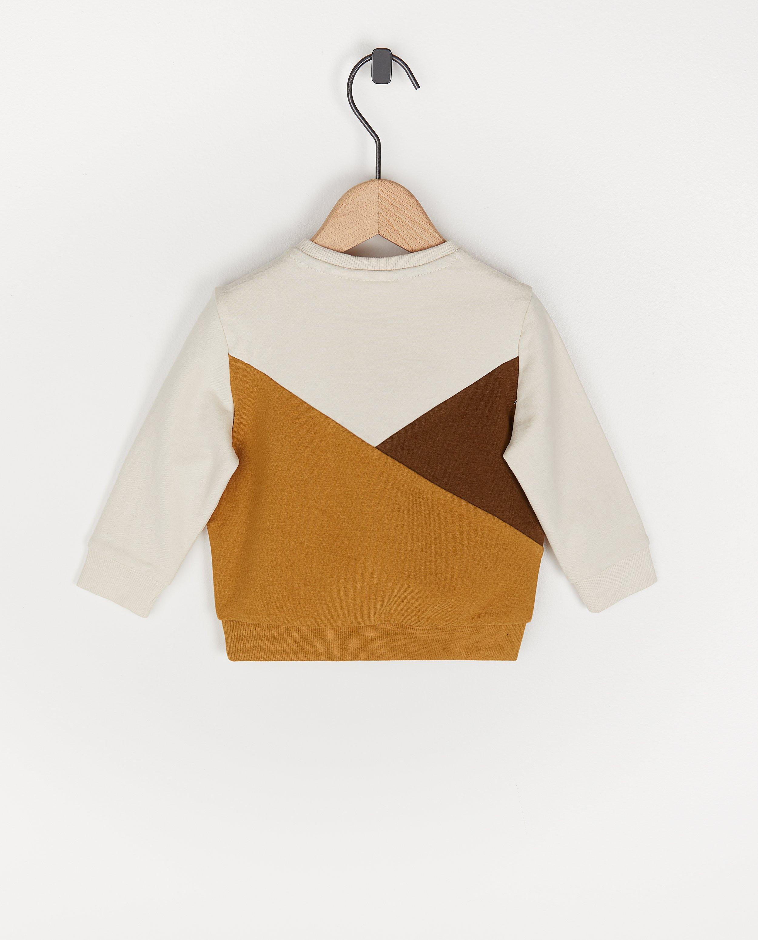 Sweats - Sweat beige avec color block Bumba