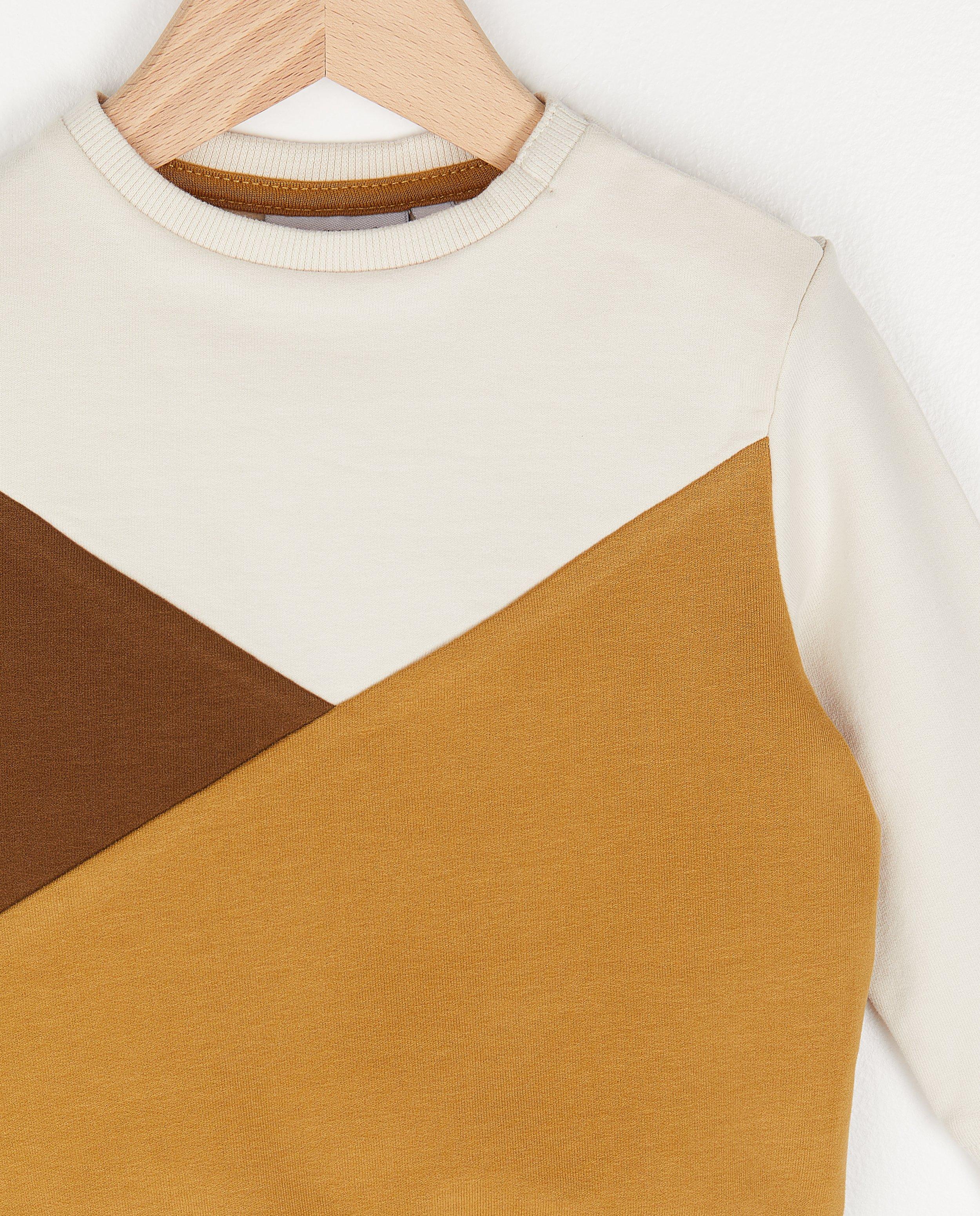 Sweats - Sweat beige avec color block Bumba