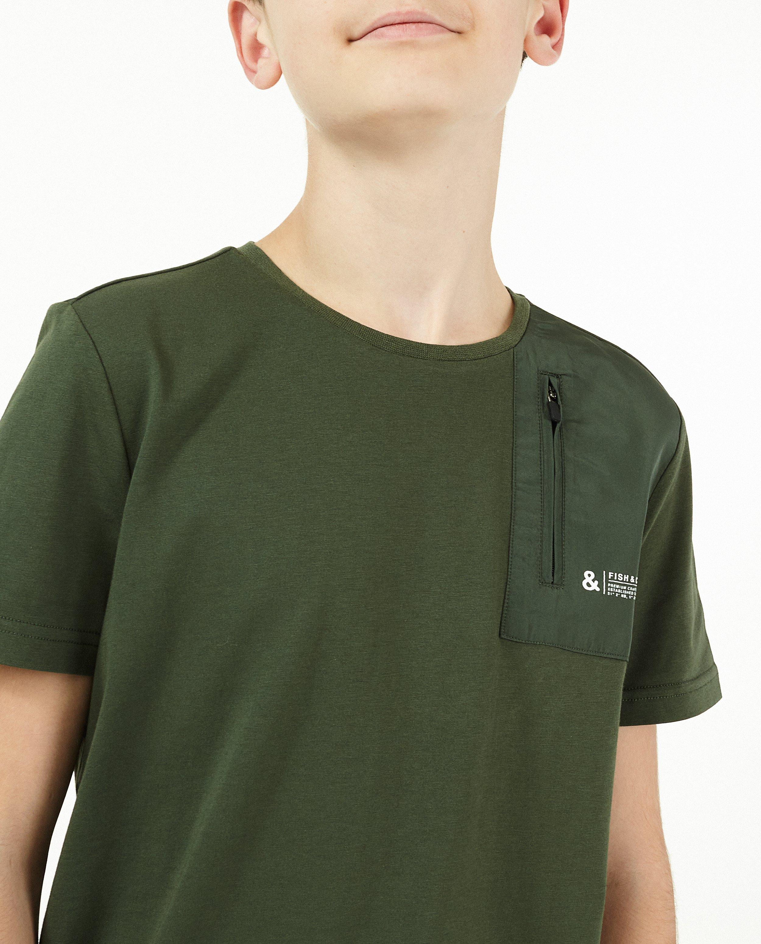T-shirts - Groen T-shirt met borstzak