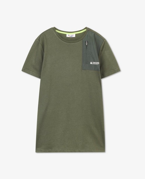 T-shirts - Groen T-shirt met borstzak