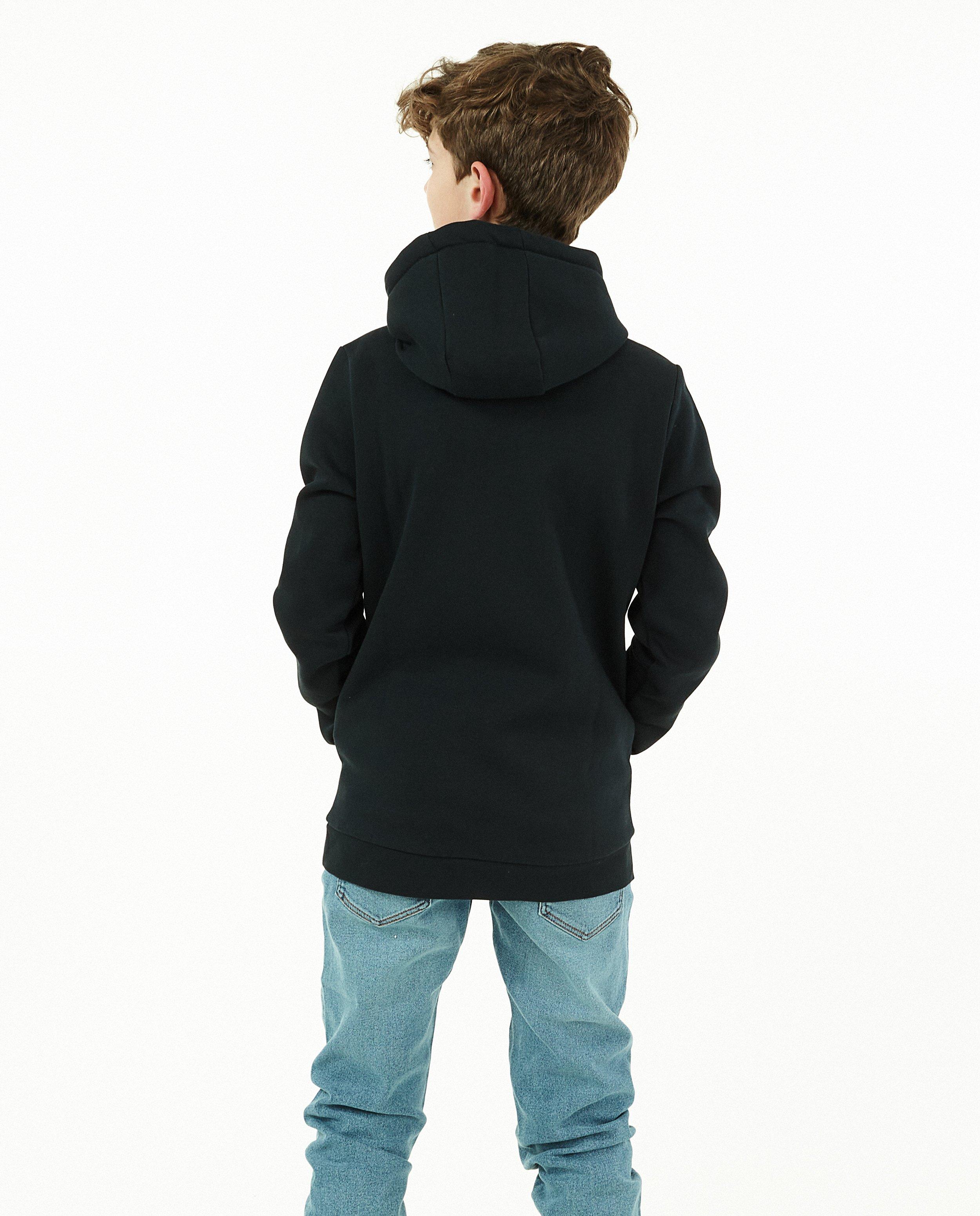 Sweaters - Zwarte hoodie met buidelzak
