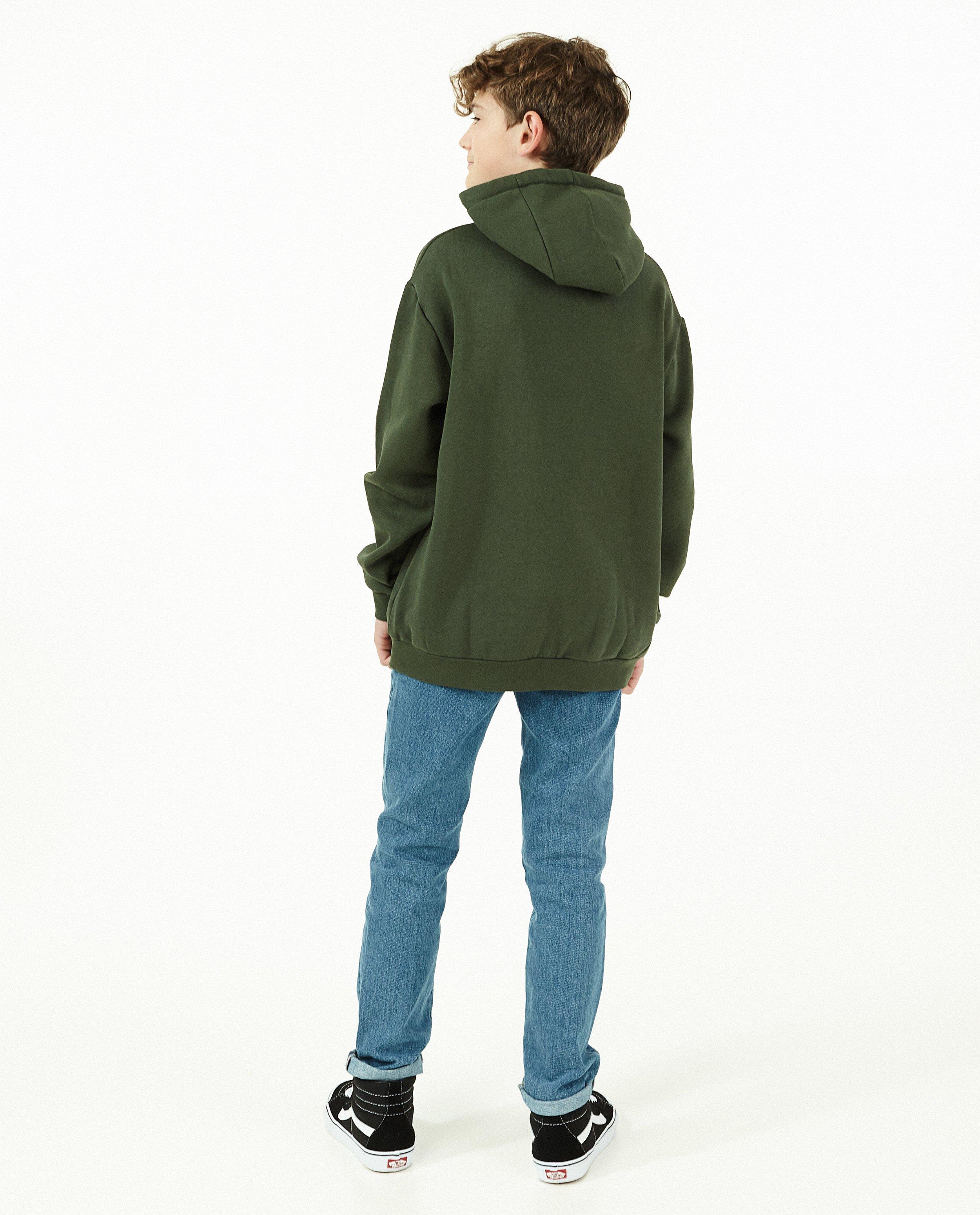 Sweats - Hoodie vert à imprimé