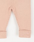 Pantalons - Leggings roses côtelés