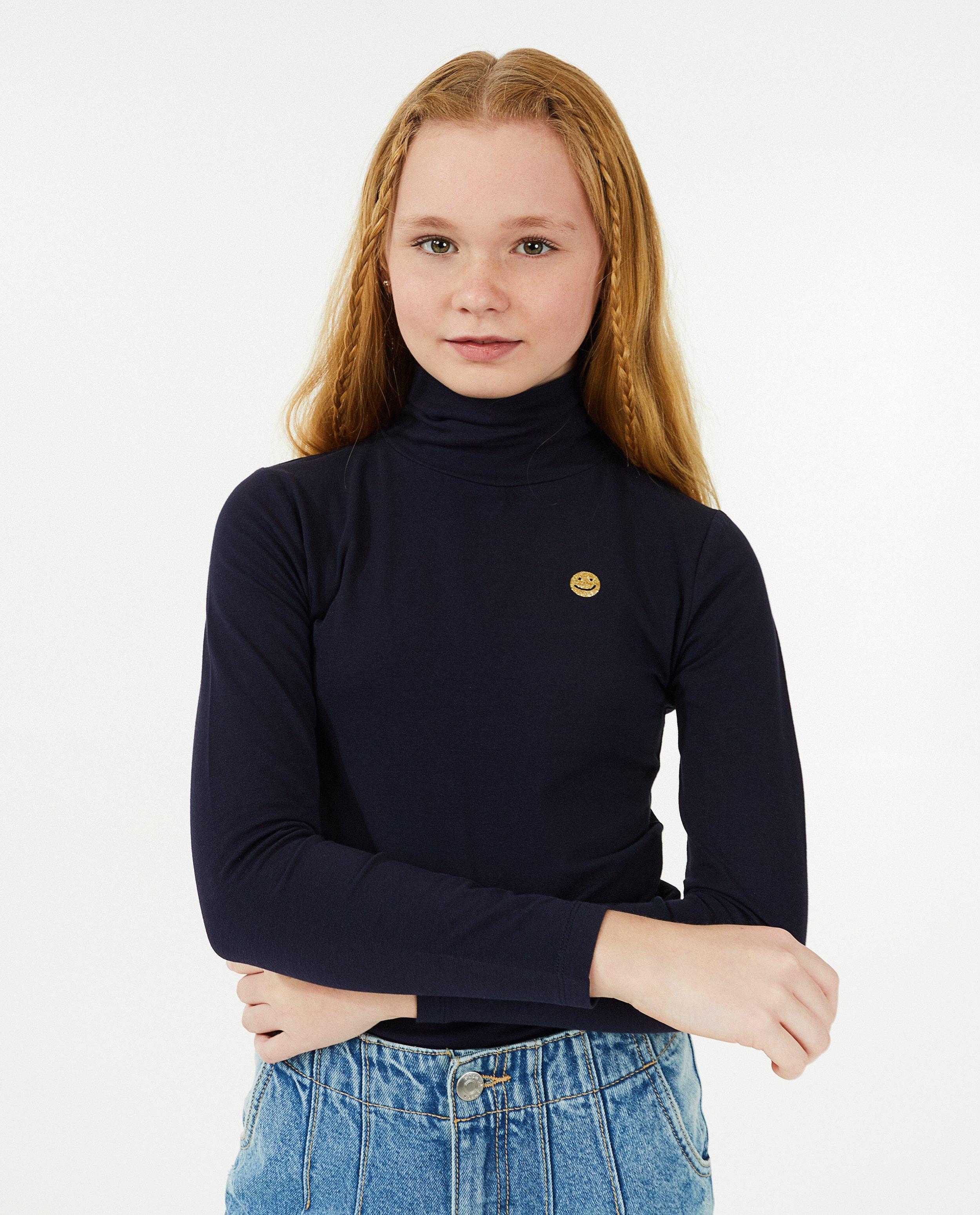 T-shirts - Zwarte souspull met glitter