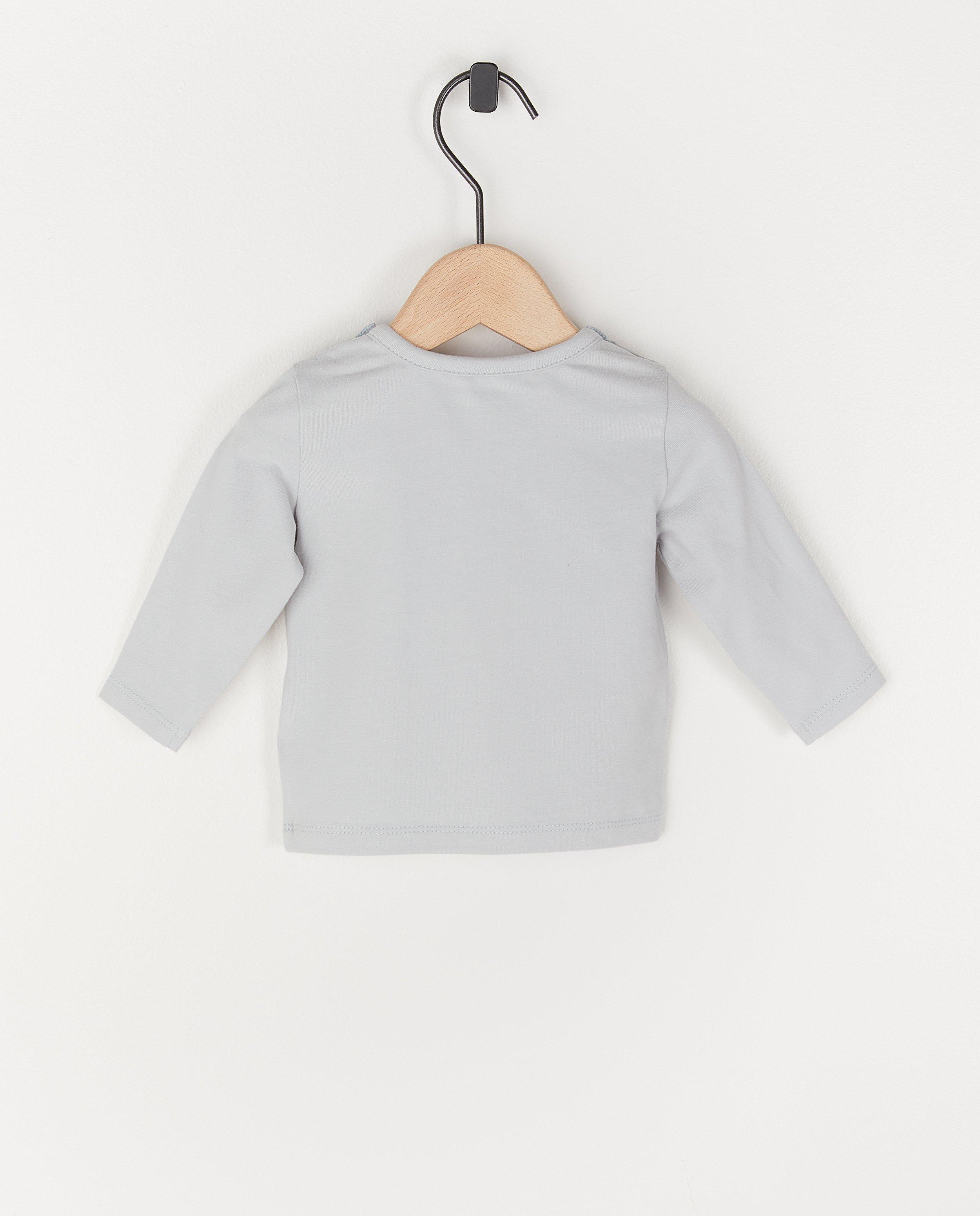 T-shirts - Lichtblauwe longsleeve met print