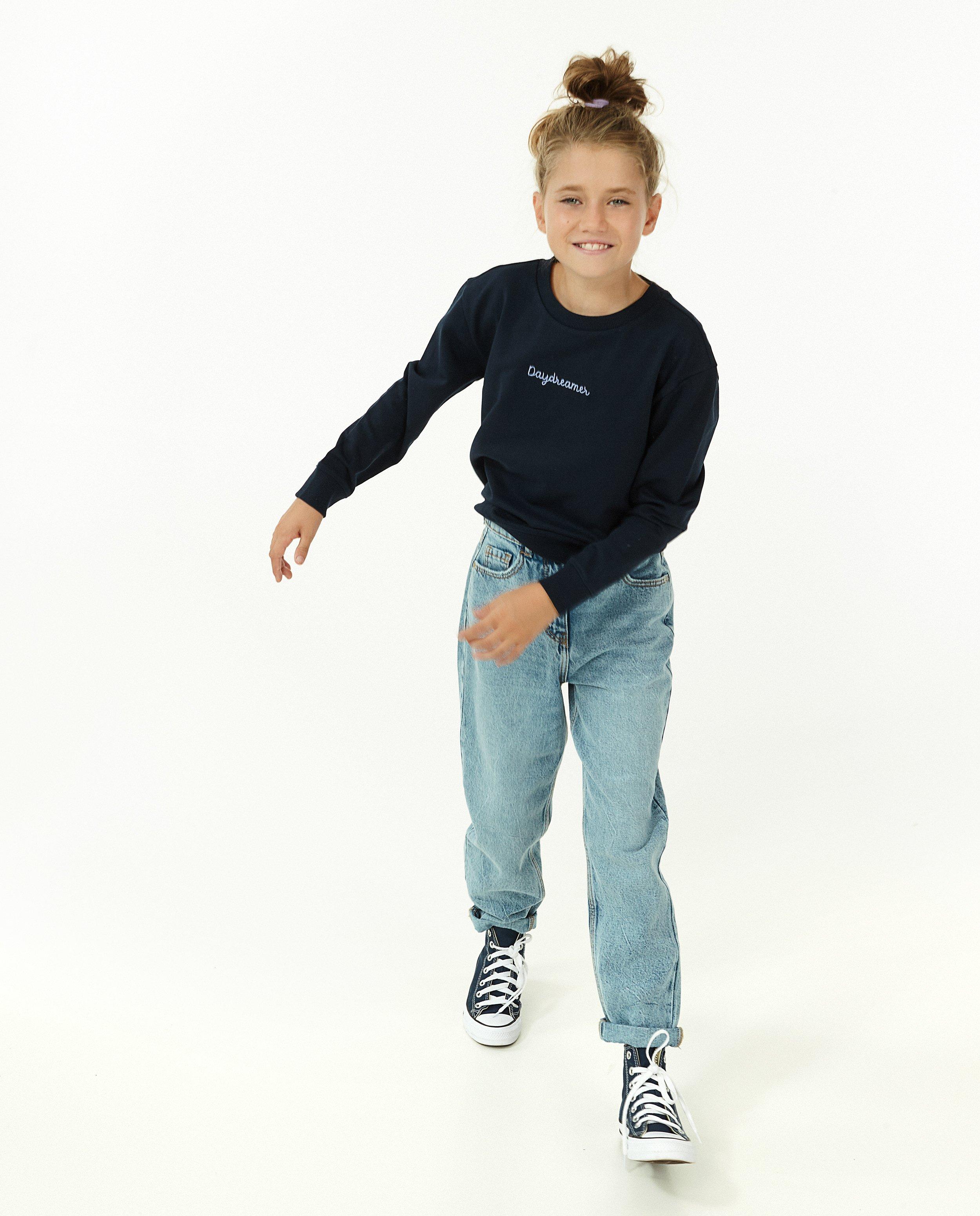 Sweater met geborduurd opschrift BESTies - stretch - Besties