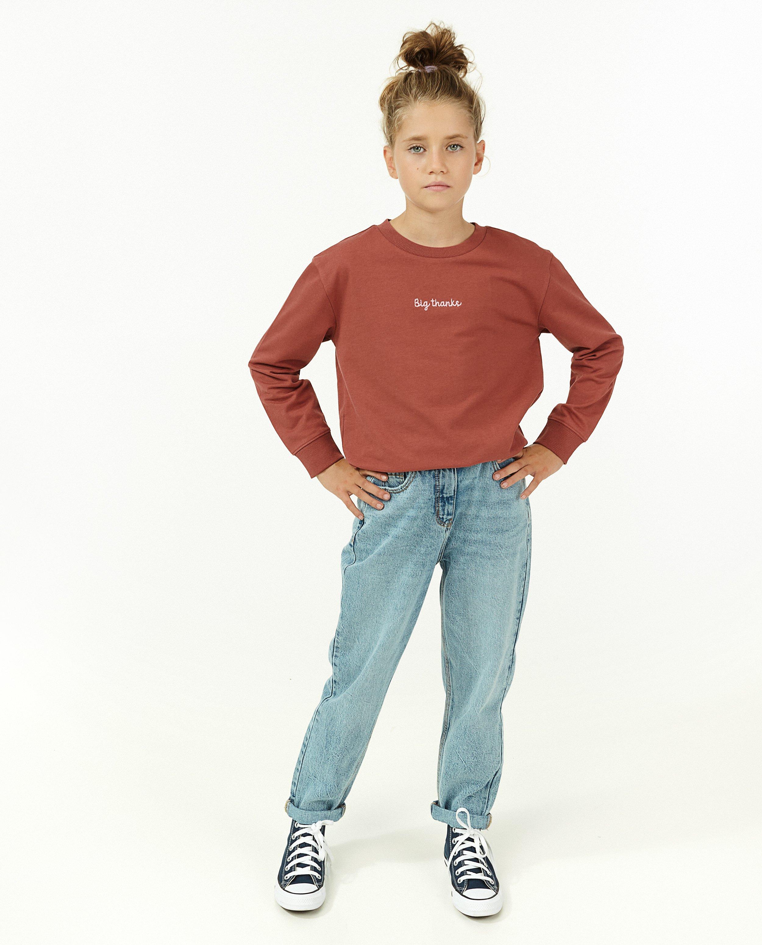 Sweater met geborduurd opschrift BESTies - stretch - Besties