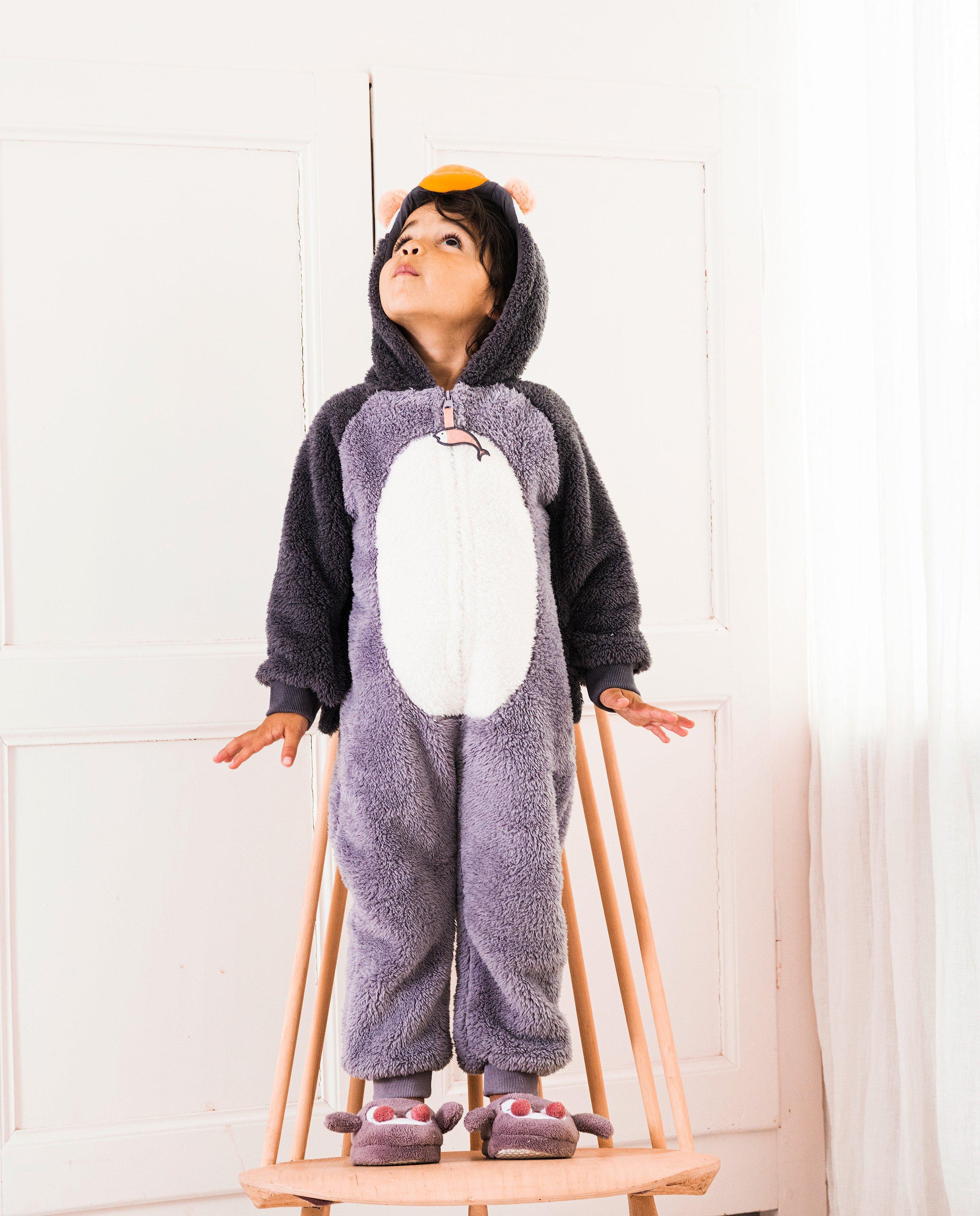 Pyjamas - Combinaison pingouin gris