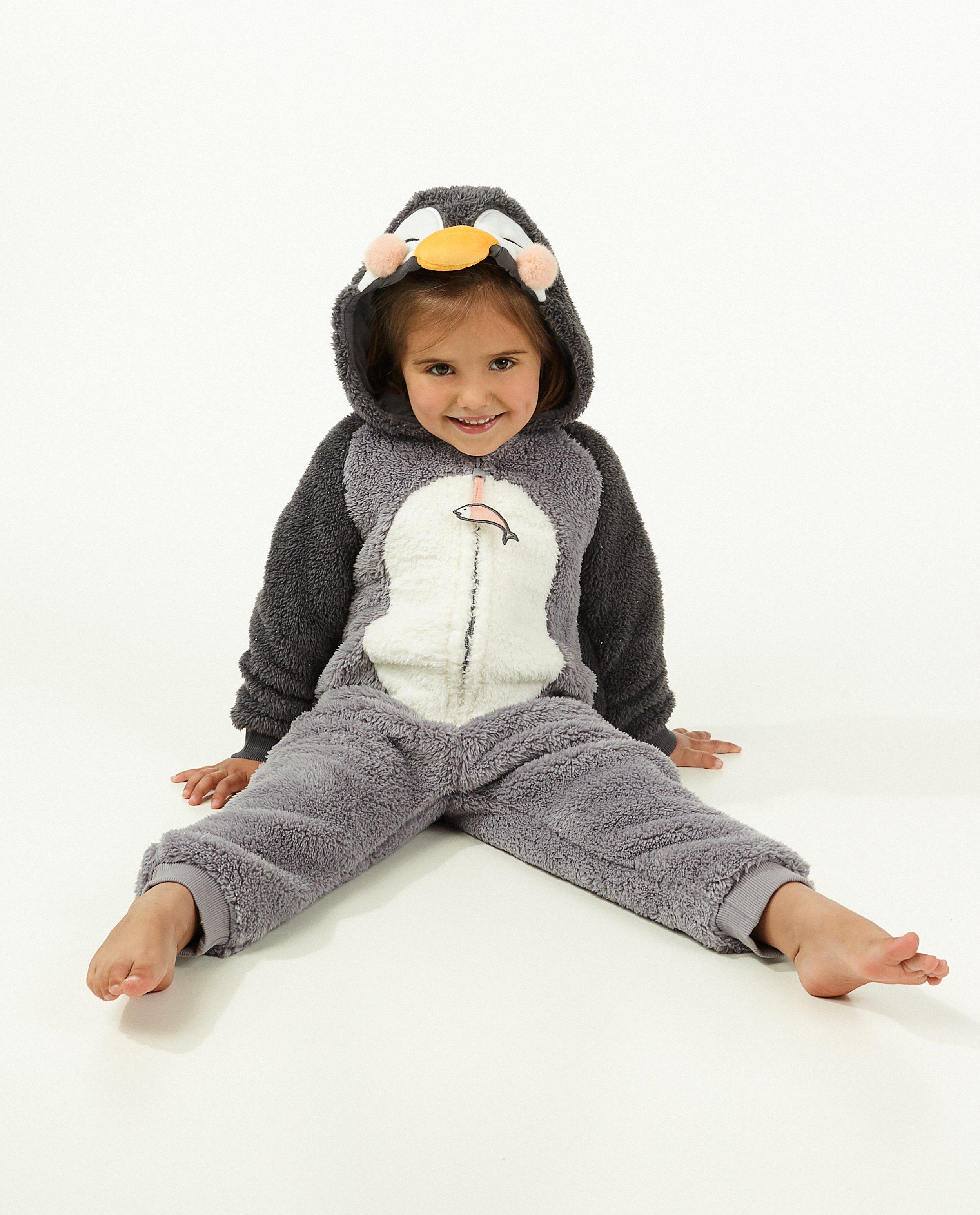 Pyjamas - Combinaison pingouin gris