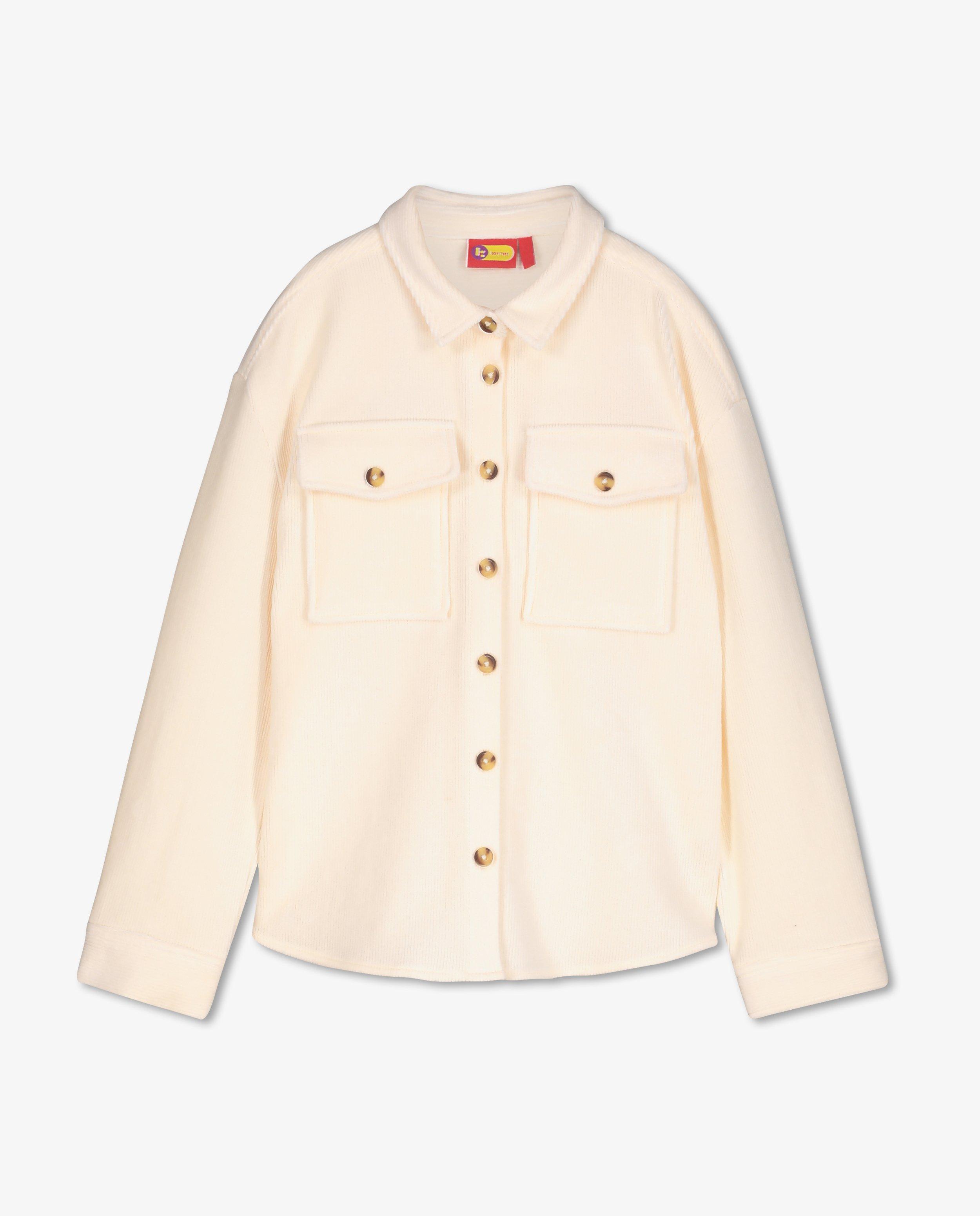 Hemden - Ribfluwelen overhemd in offwhite #LikeMe