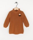 Robe brune avec des petits pompons - en fin tricot - Cuddles and Smiles