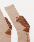 Chaussettes - Chaussettes grises à imprimé à chevaux