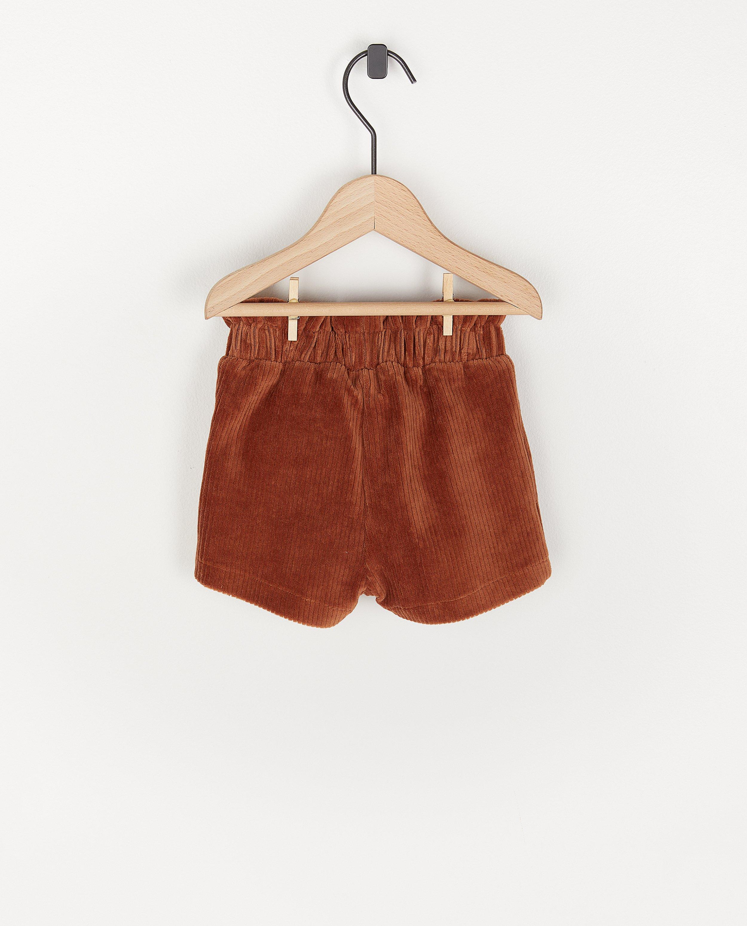 Shorts - Short bleu en velours côtelé