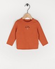 Oranje longsleeve met opschrift - null - Cuddles and Smiles