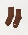 Chaussettes brunes à imprimé - avec du stretch - JBC