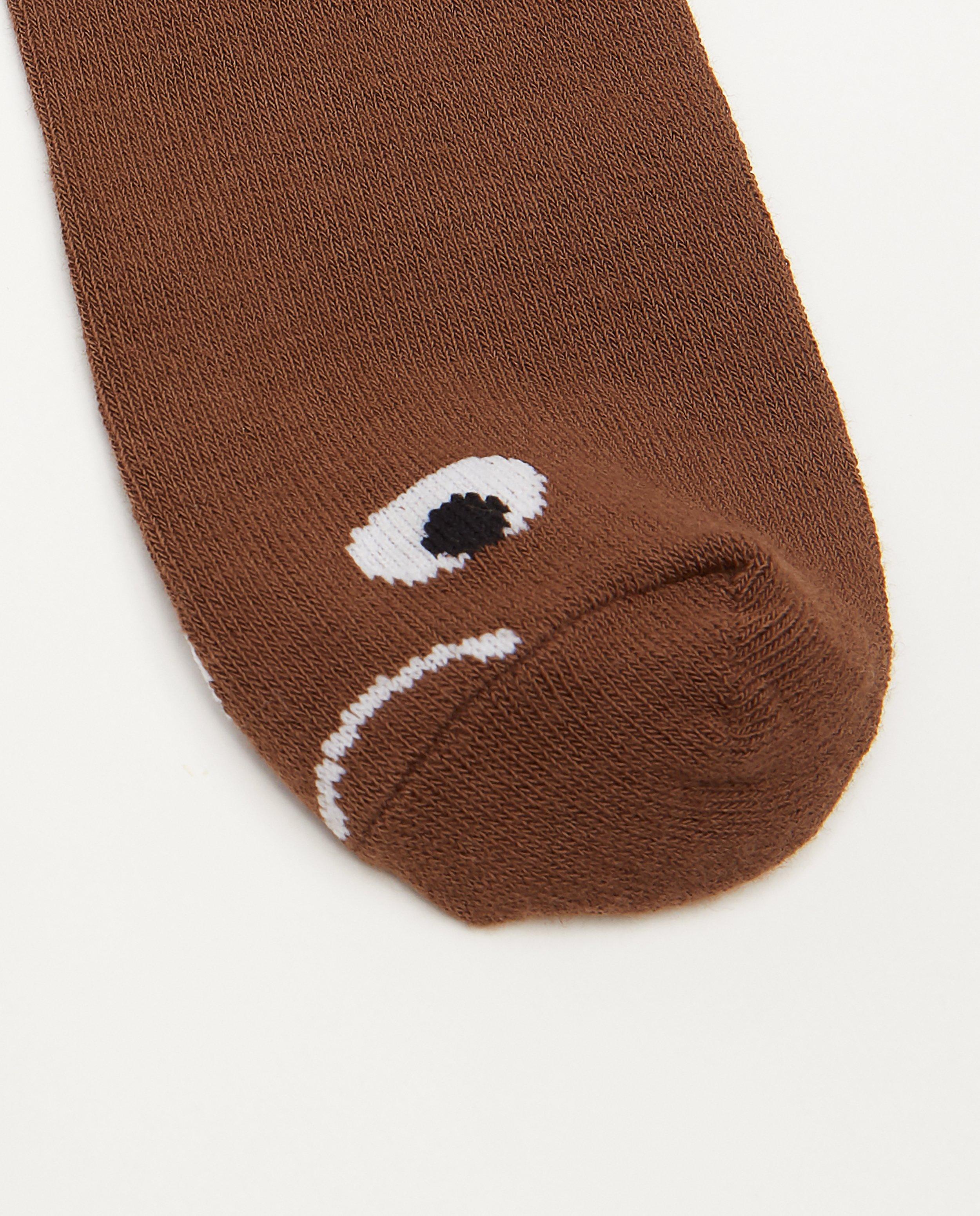 Chaussettes - Chaussettes brunes à imprimé