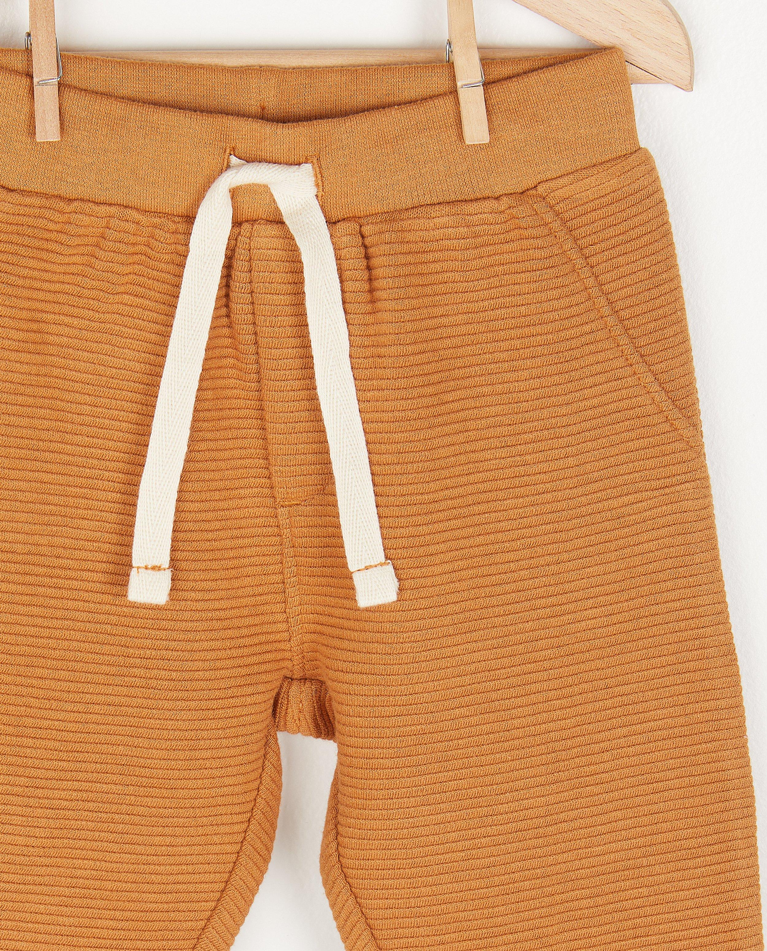 Pantalons - Pantalon molletonné à côtes, unisexe