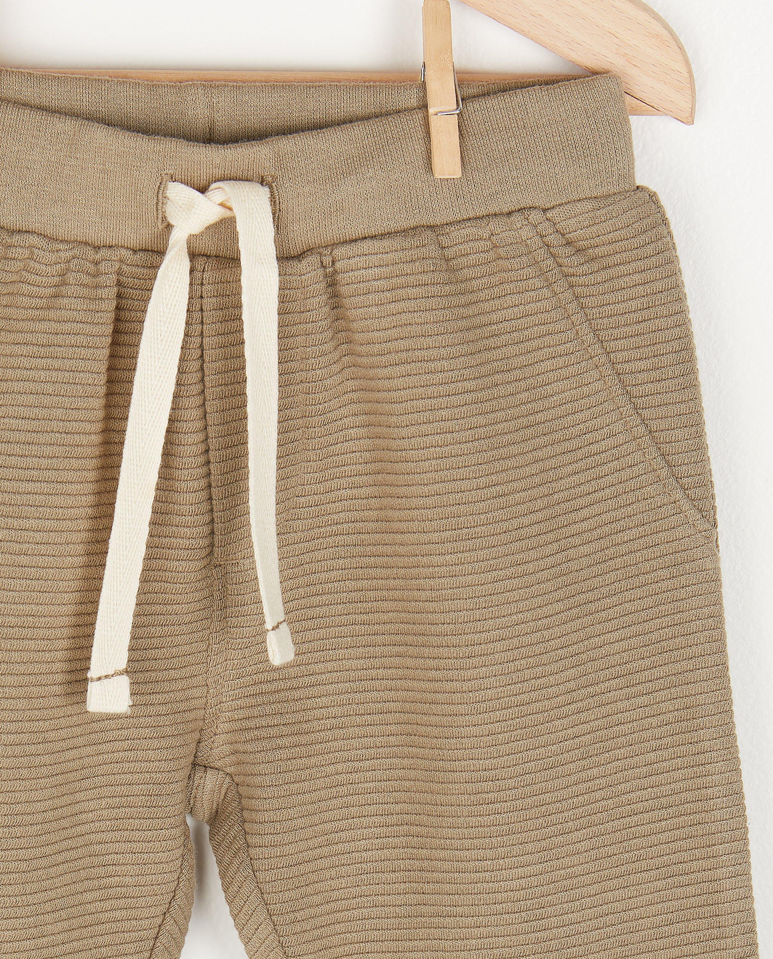Pantalons - Pantalon molletonné à côtes, unisexe