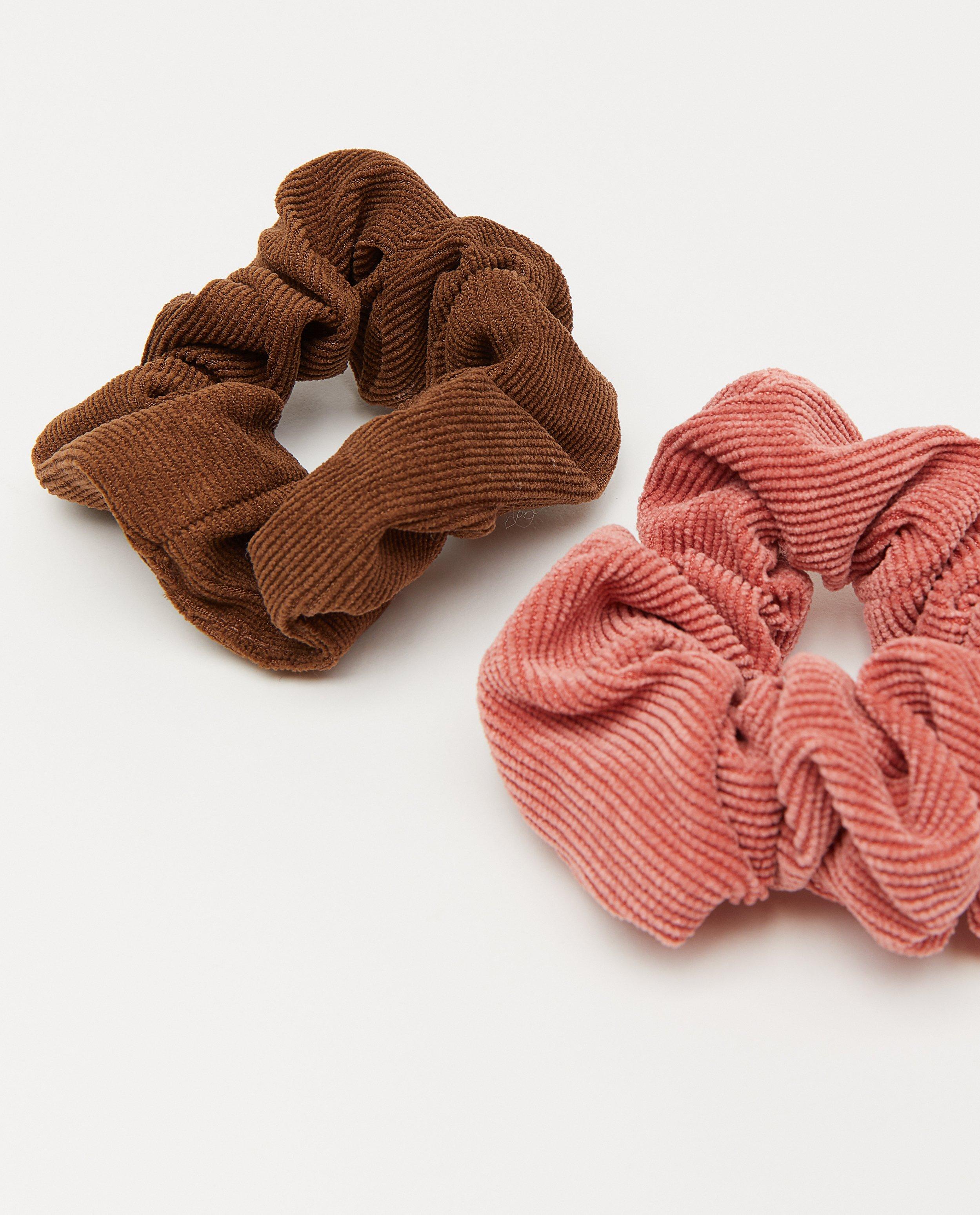 Breigoed - Set van 2 geribde scrunchies