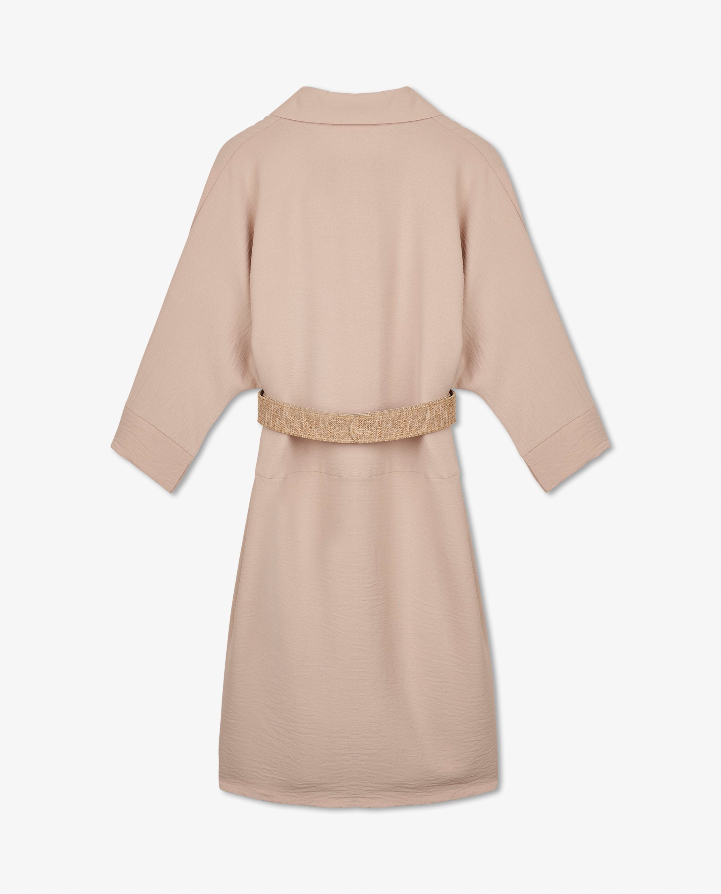 Beige Jurk Met Riem Dina Tersago