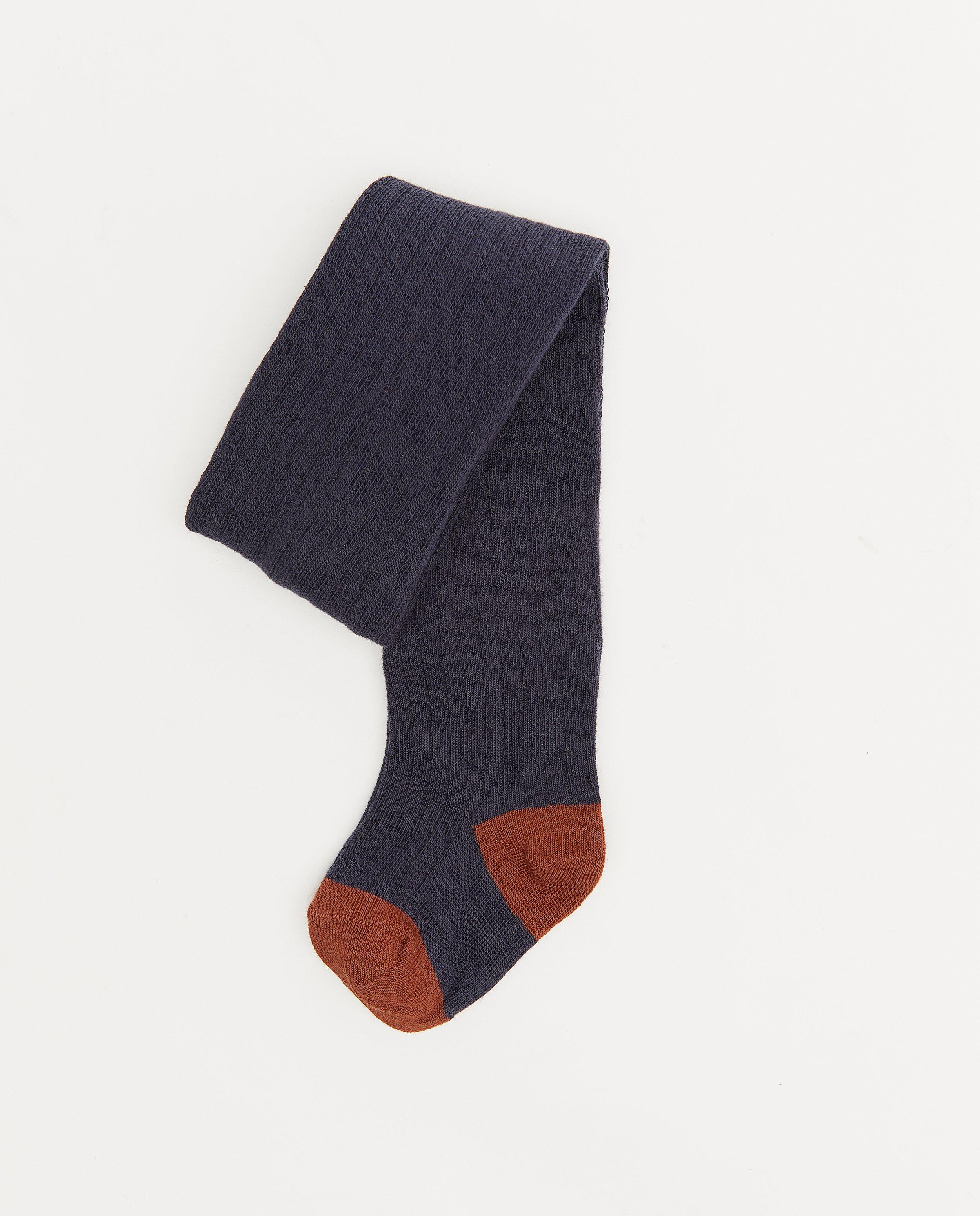 Blauwe kousenbroek voor baby's - met rib - Cuddles and Smiles