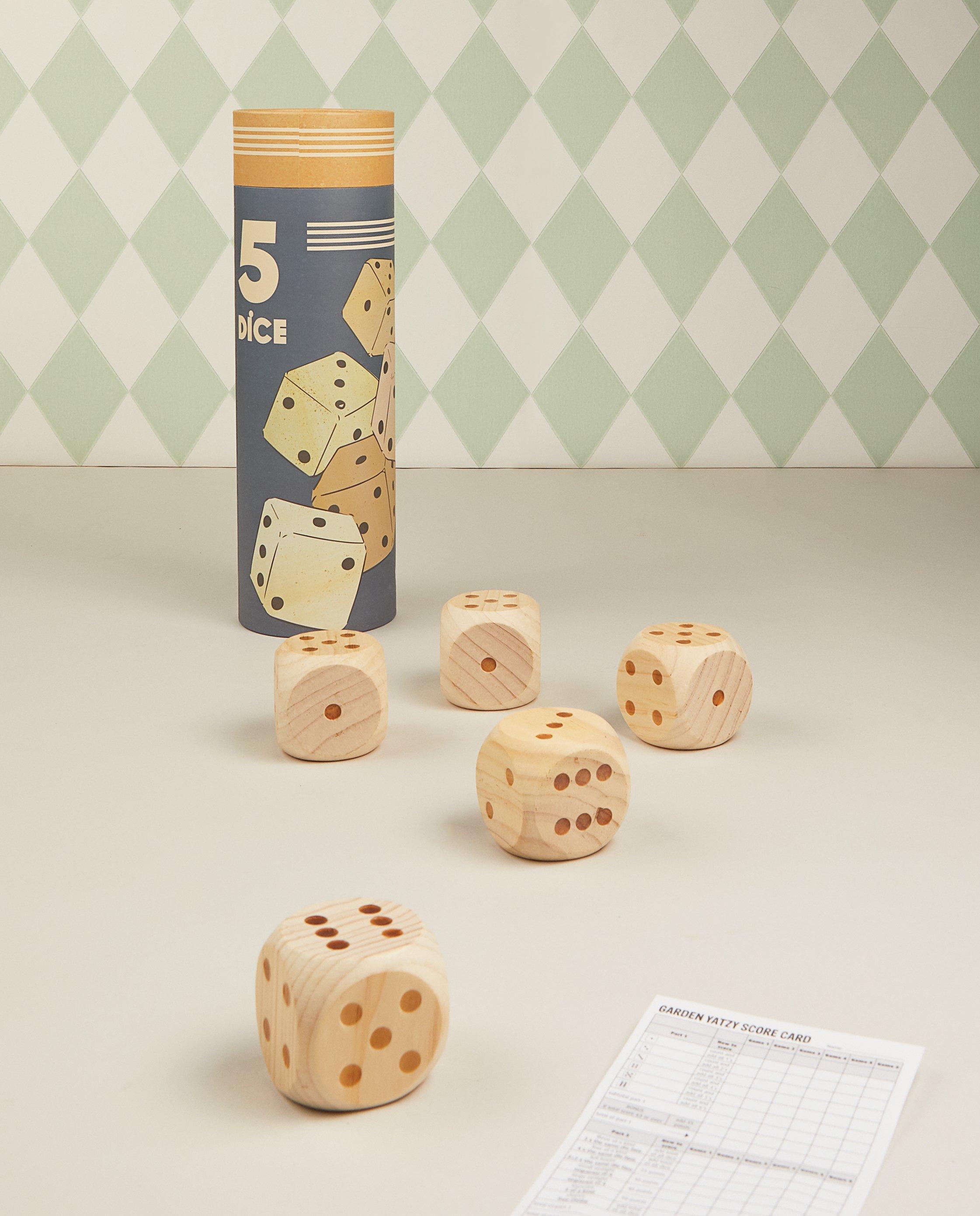 Houten dobbelstenen XL Egmont Toys - spel - JBC