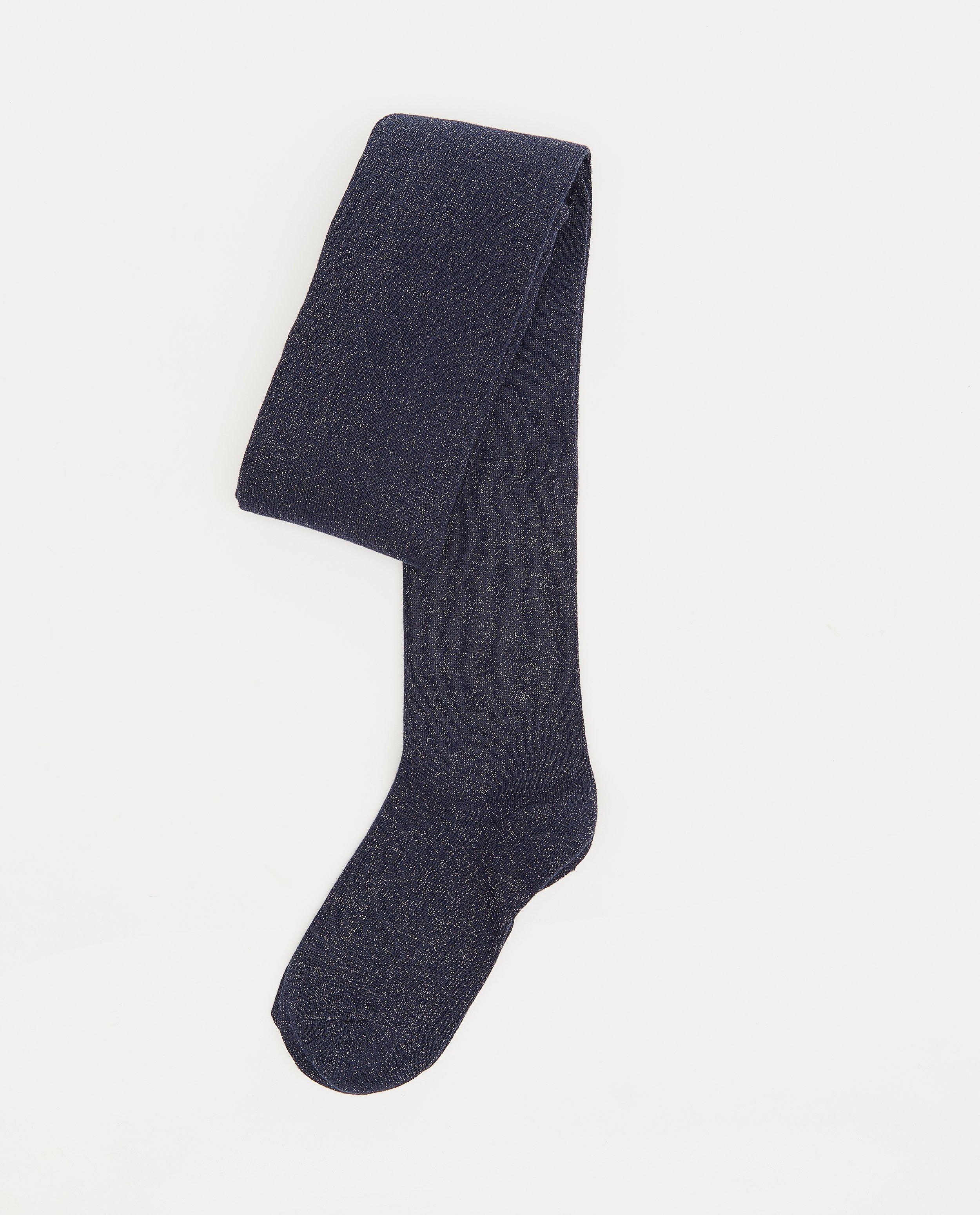Collant bleu à paillettes - avec du stretch - JBC