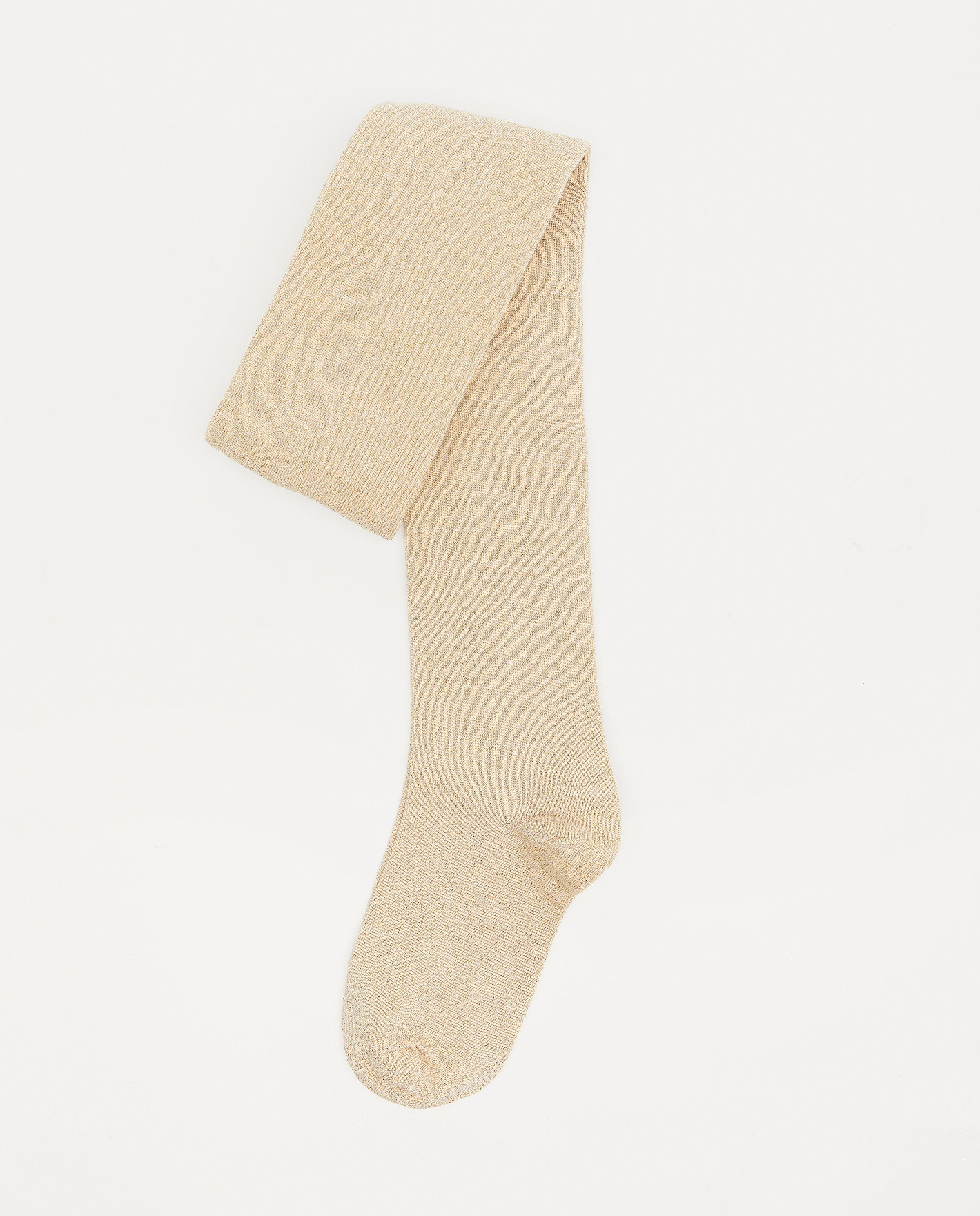 Beige kousenbroek met glitter - stretch - JBC