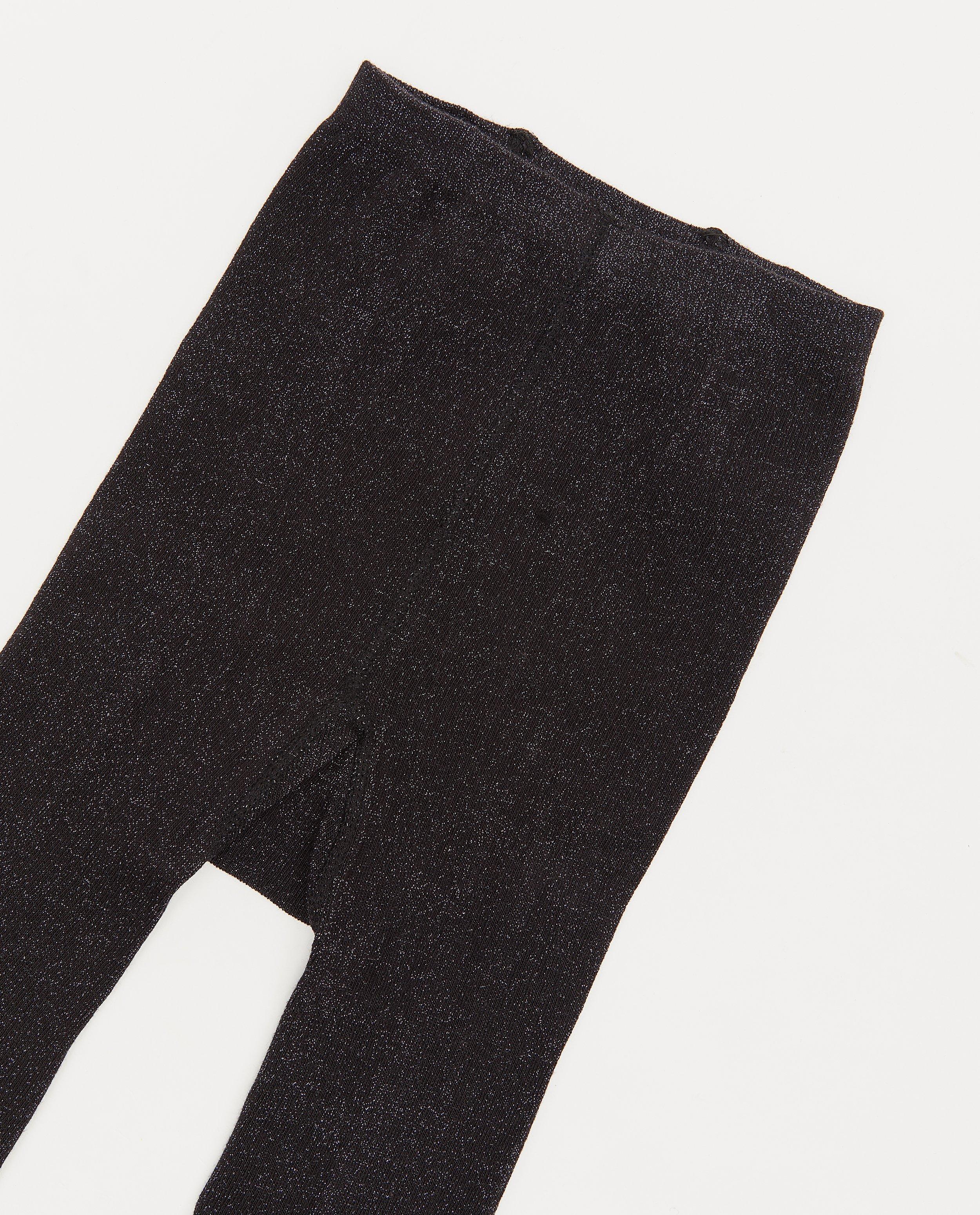 Chaussettes - Collant noir à paillettes