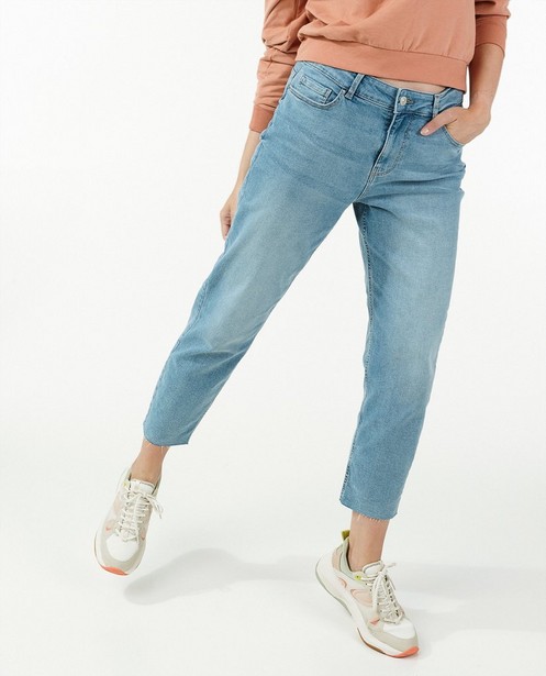 Jeans - Blauwe straight jeans Pieces