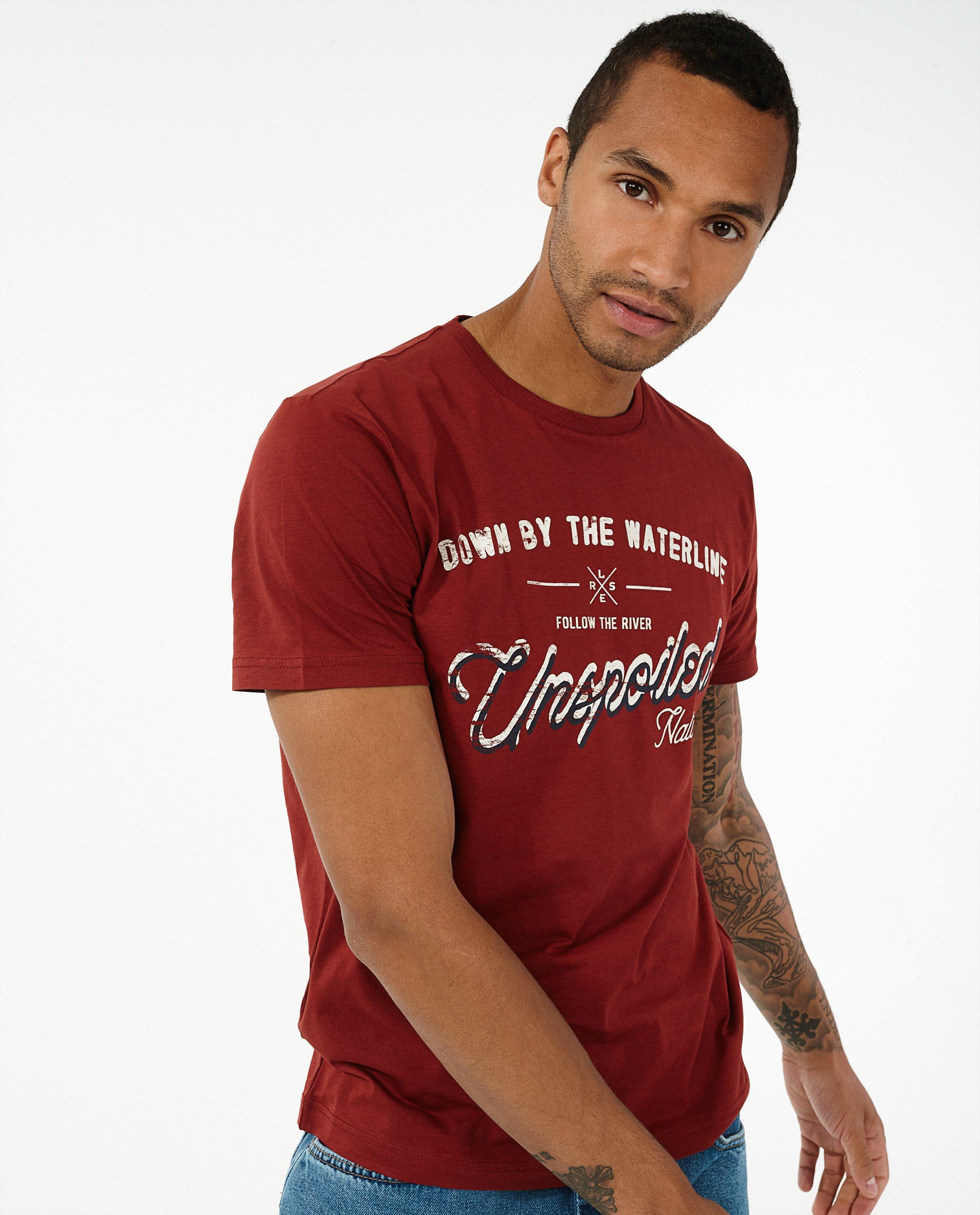 T-shirts - Wit T-shirt met print Lerros